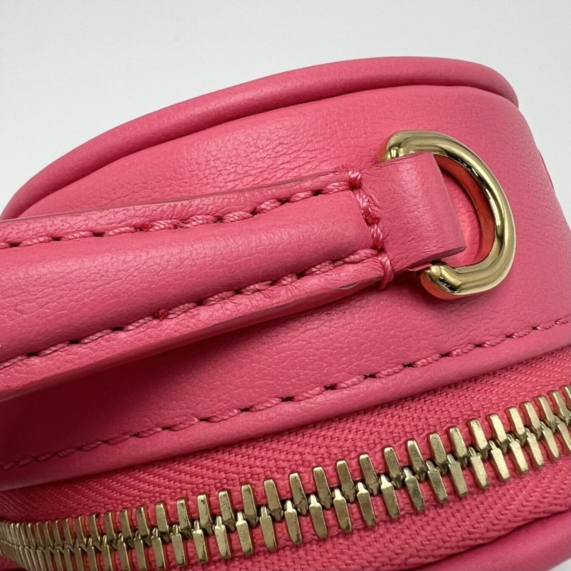 Louis Vuitton Pink Leather Pouch Shoulder Bag (Pre-Owned)