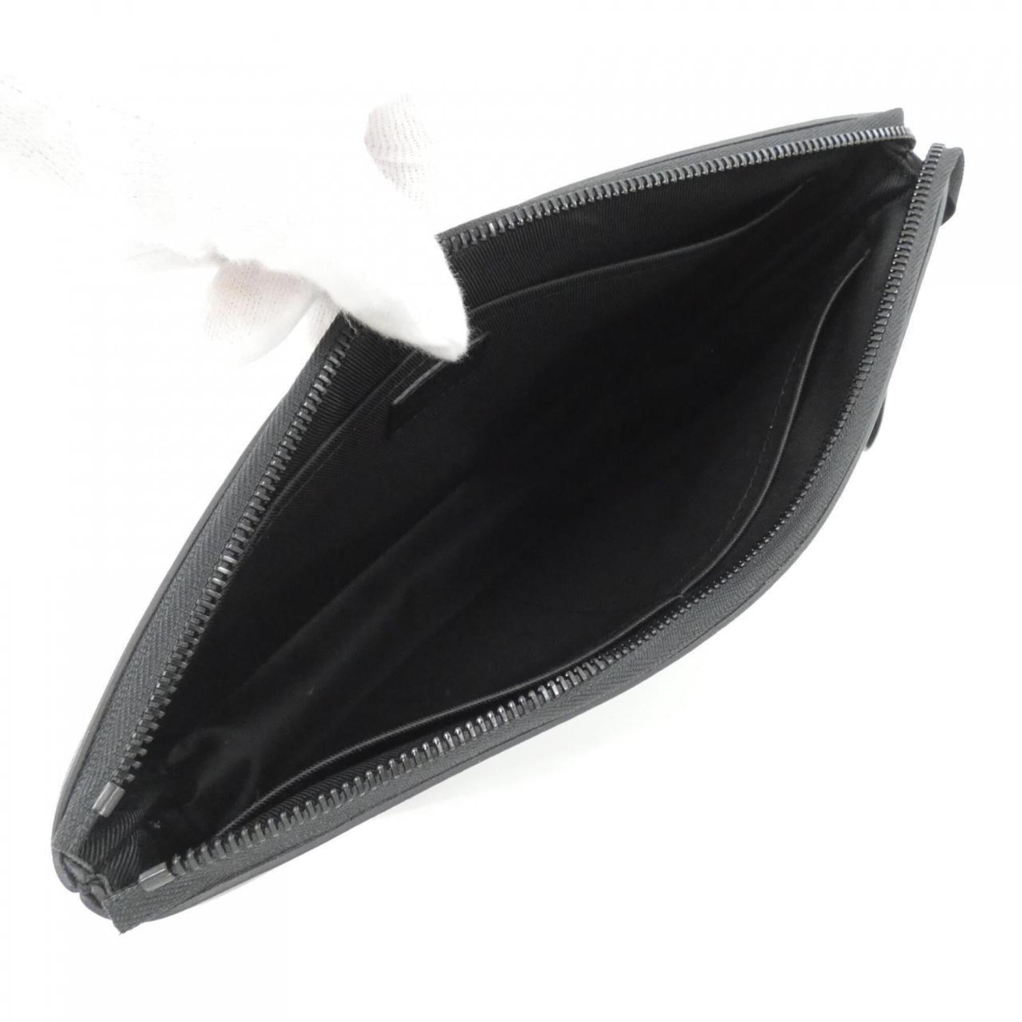 Louis Vuitton Black Leather Handbag Pochette (Pre-Owned)