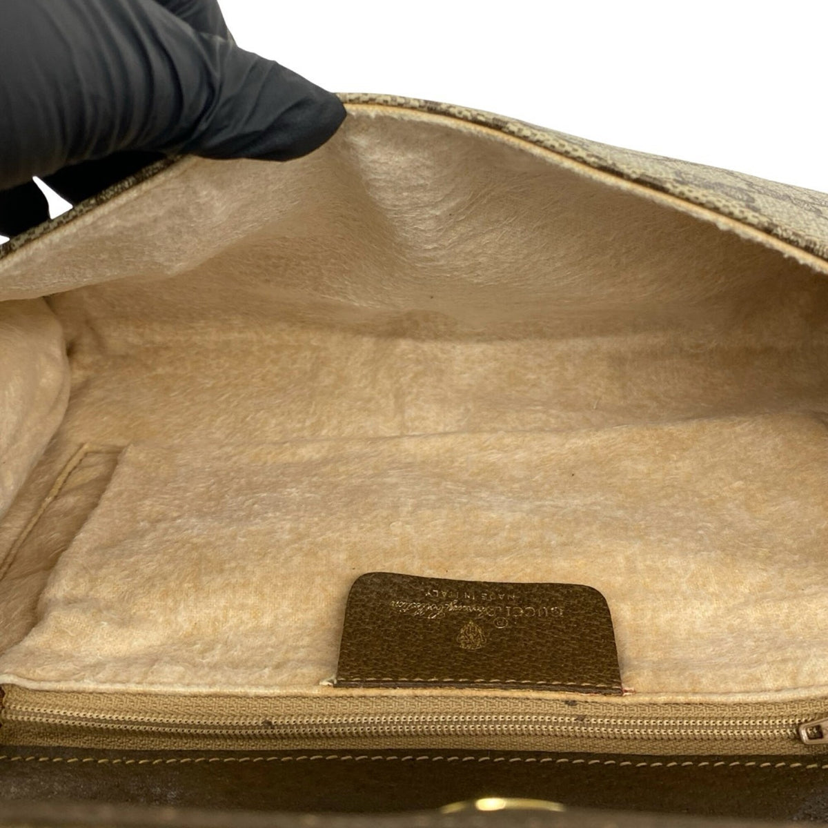 Gucci Brown Leather Pvc Pochette Shoulder Bag (Pre-Owned)