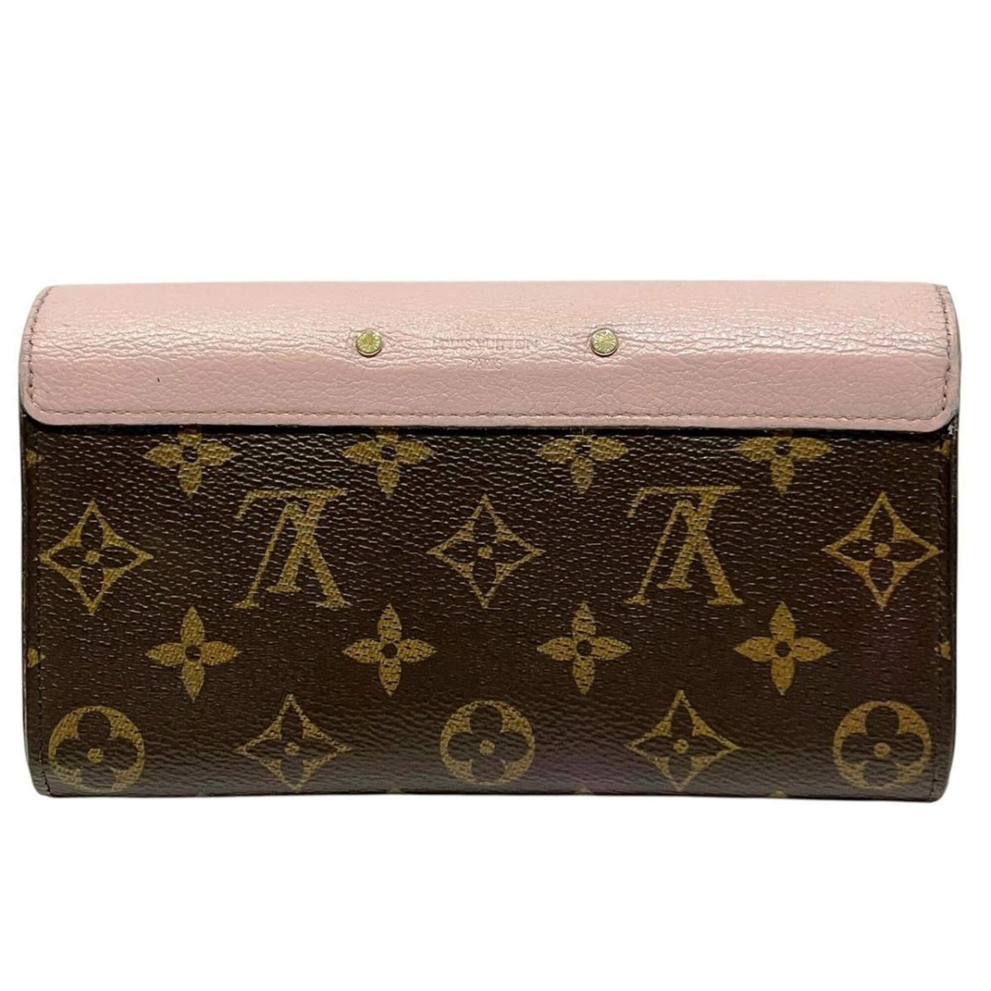 Louis Vuitton Brown Monogram Pink Monogram Coin Purse/Coin Case (Pre-Owned)