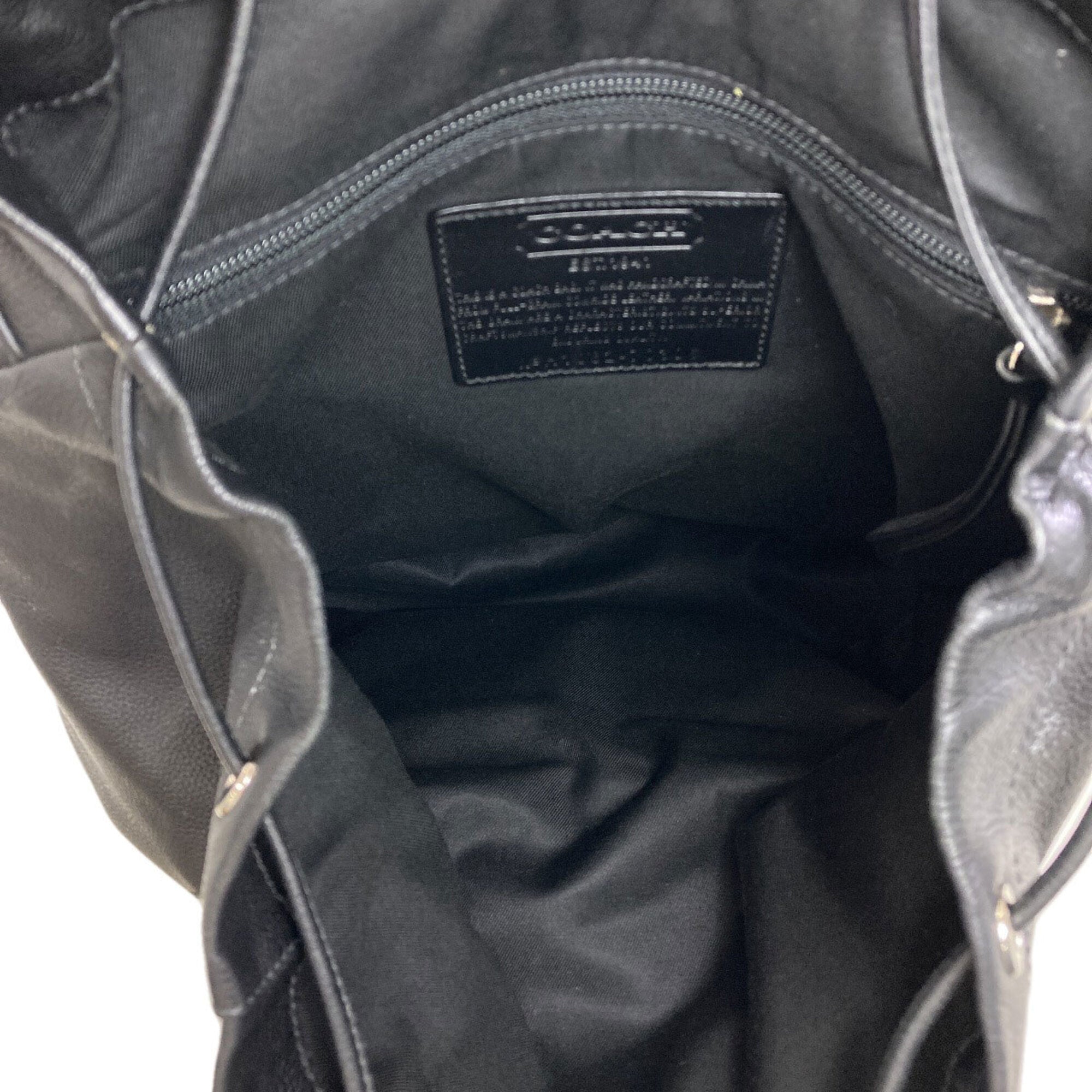 Coach Black Leather Backpack (Pre-Owned)