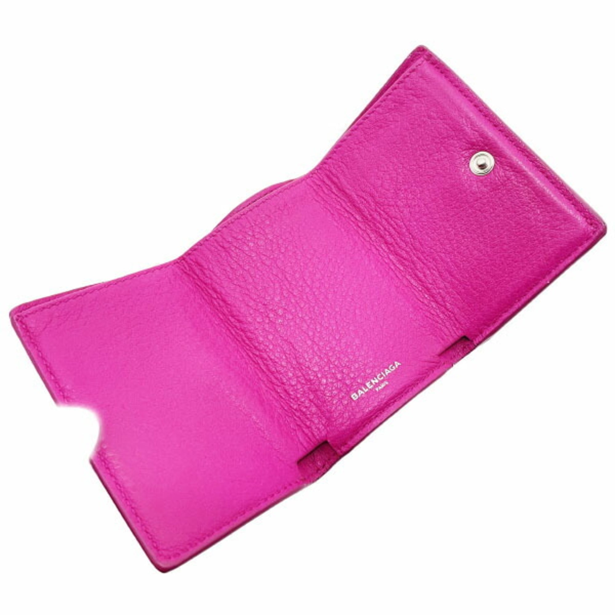 Balenciaga Pink Leather Wallet (Tri-Fold) (Pre-Owned)