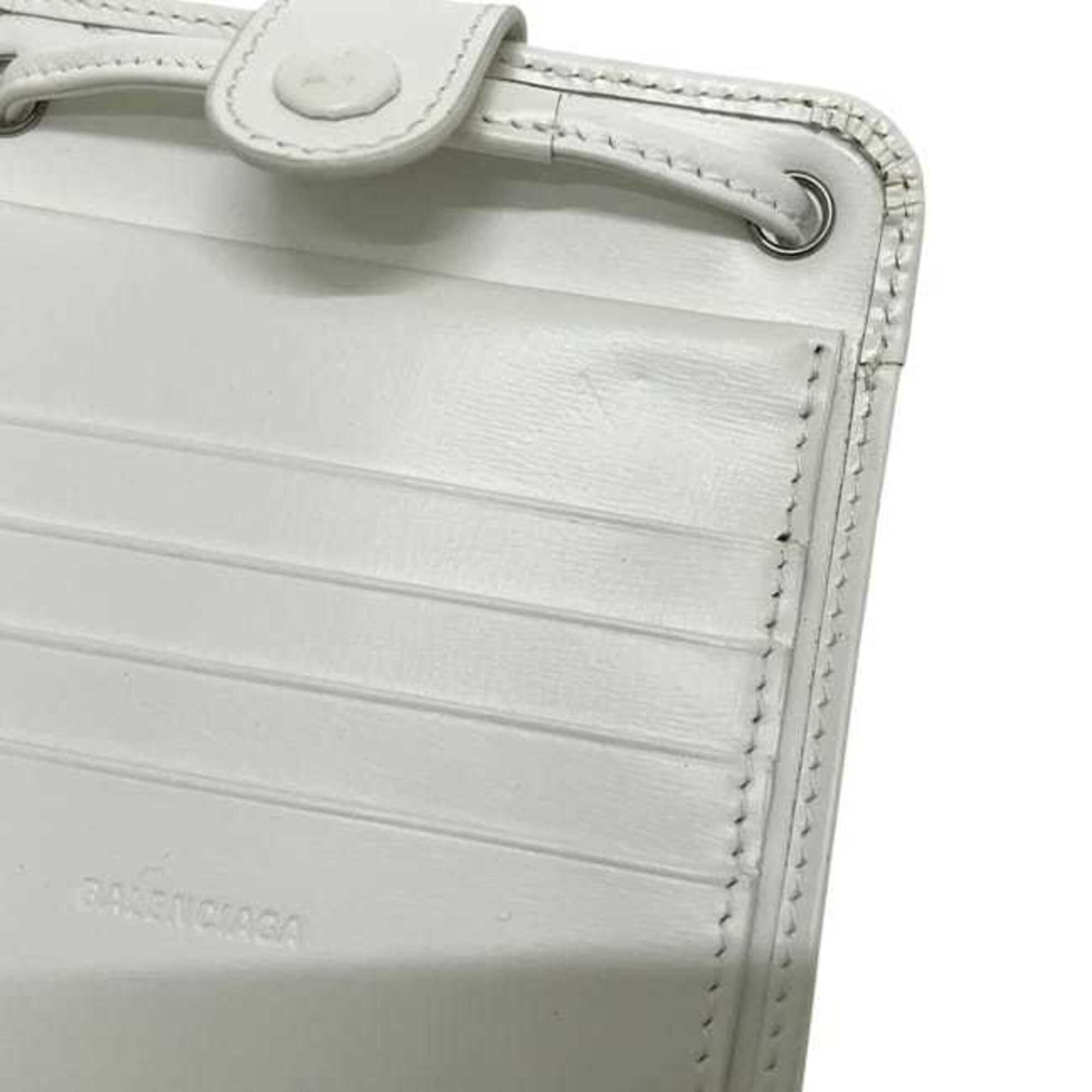 Balenciaga White Leather Wallet (Bi-Fold) (Pre-Owned)