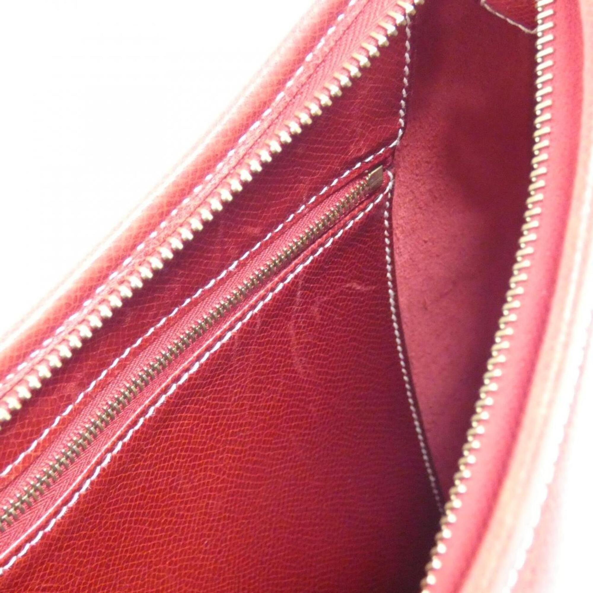 Hermes Rouge H Lisse Leather Shoulder Bag (Pre-Owned)