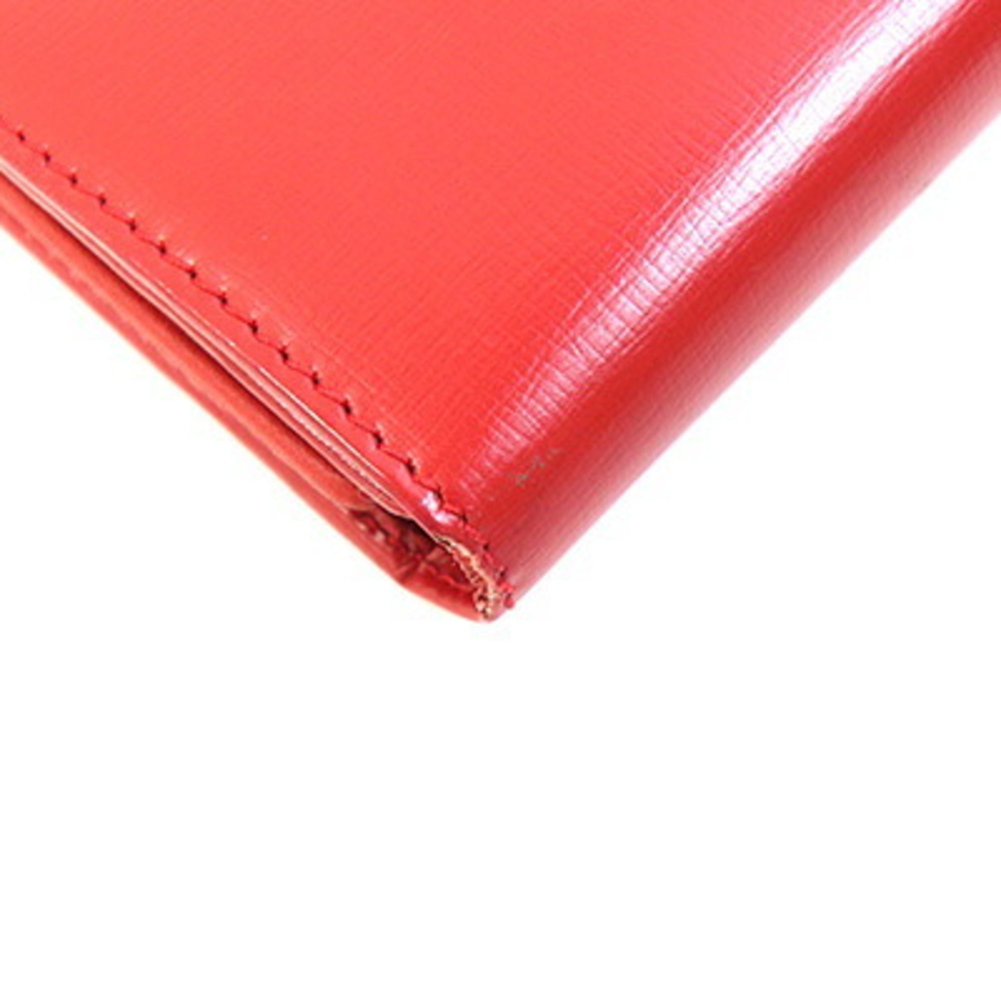 Loewe Red Color Leather Wallet (Tri-Fold) (Pre-Owned)