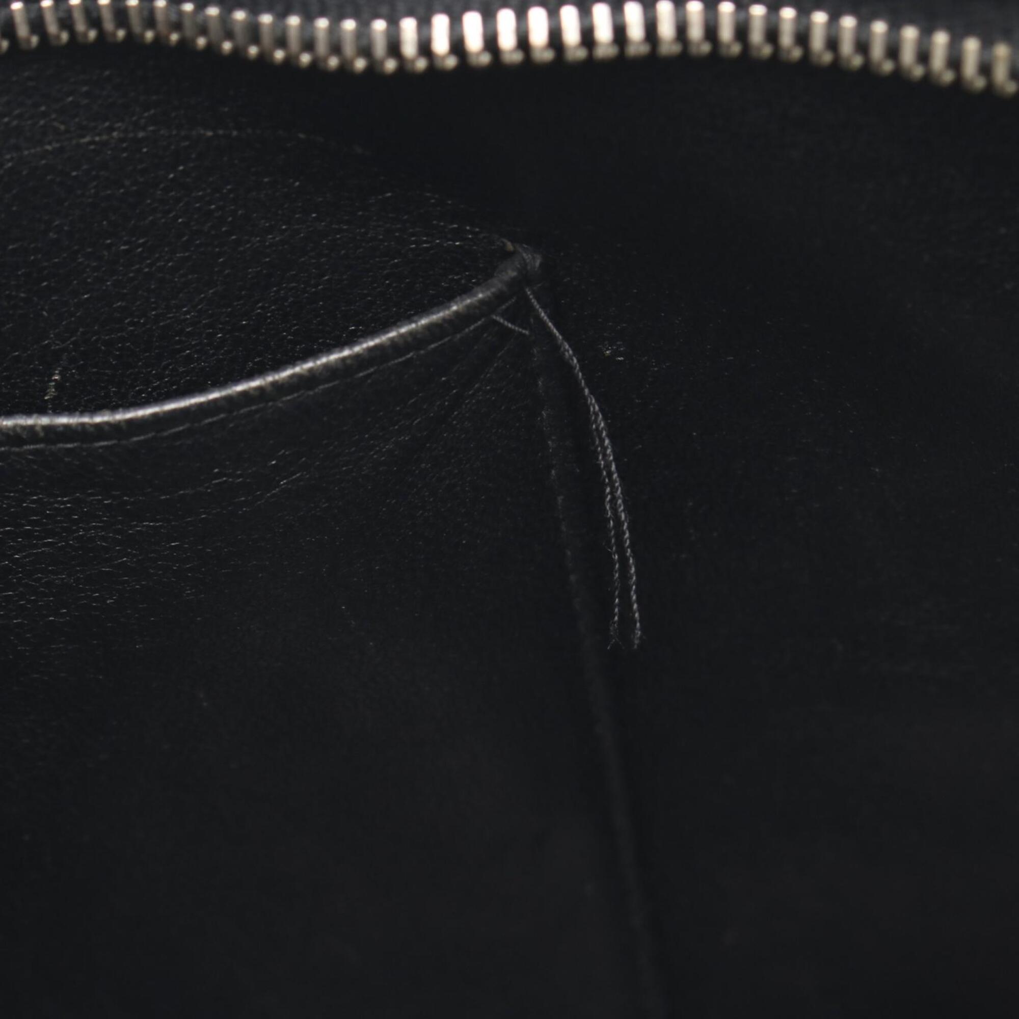 Chanel Black Grained Calfskin Handbag Tote Bag (Pre-Owned)