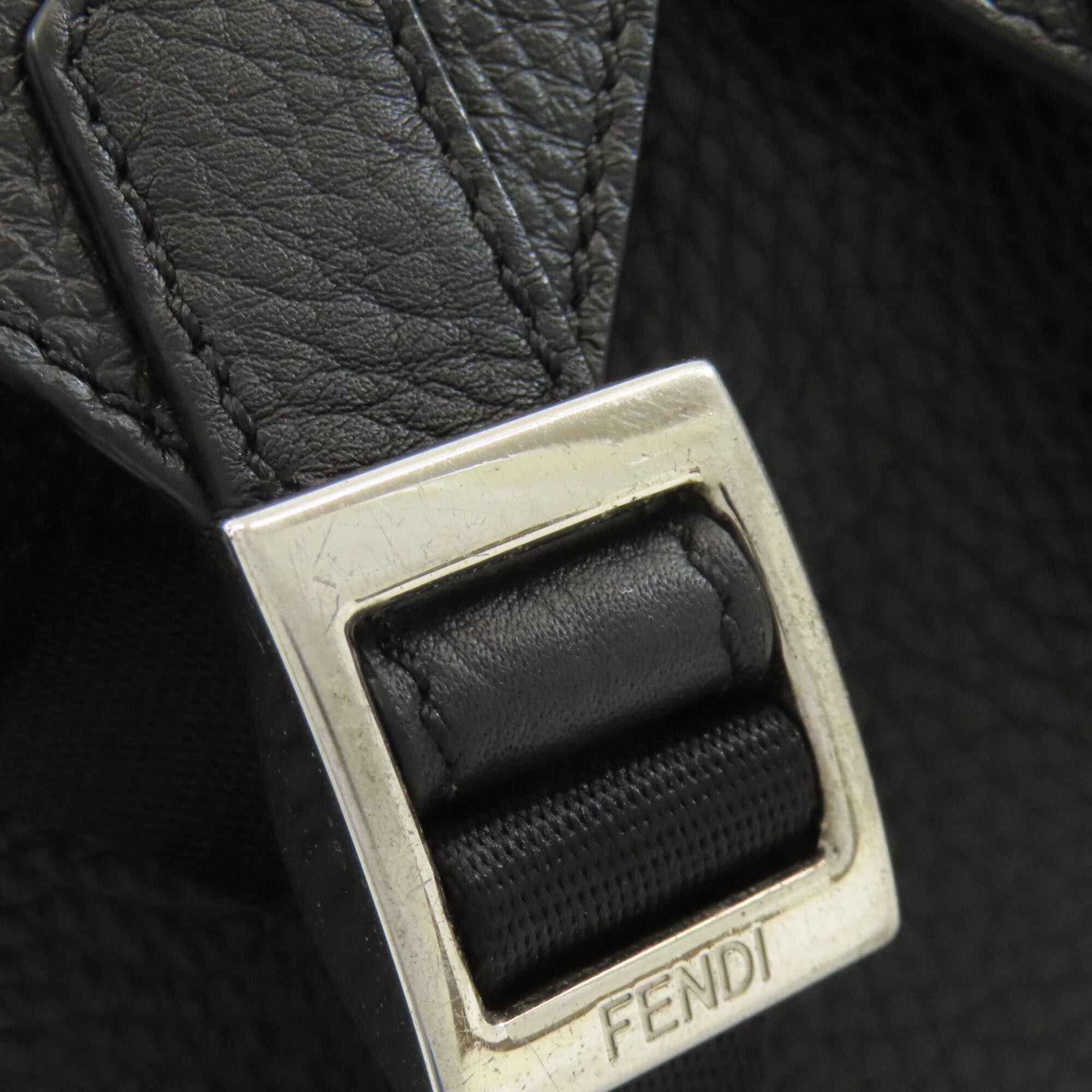 Fendi Black Leather Backpack (Pre-Owned)