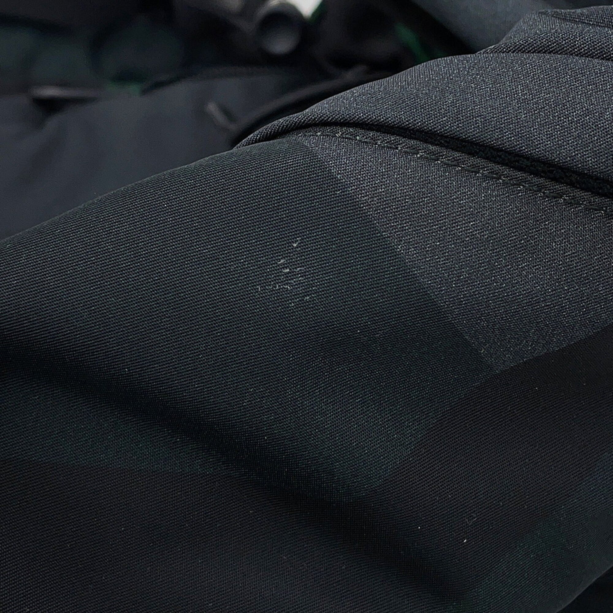 Prada Black Green Nylon Leather Backpack (Pre-Owned)