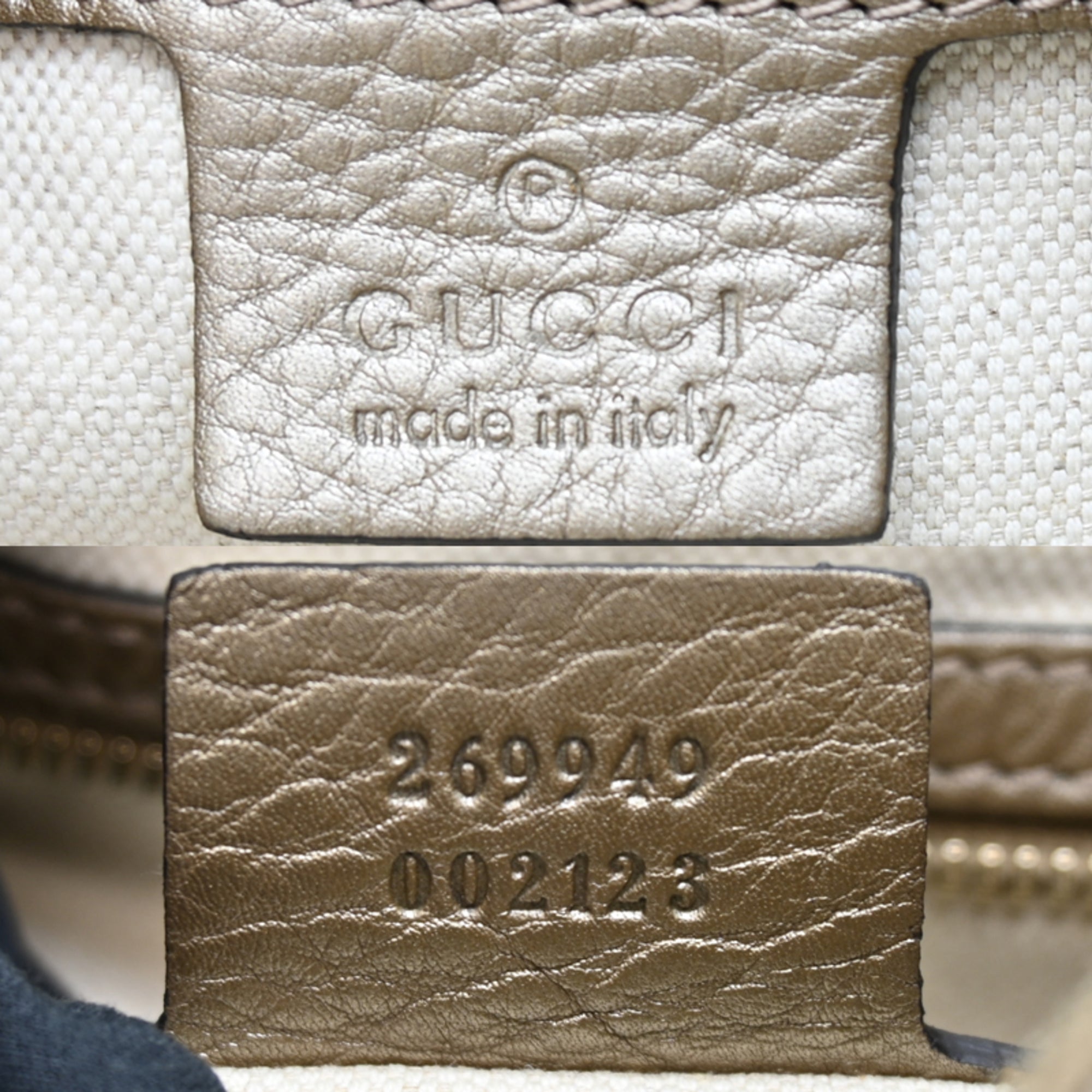 Gucci Gold Leather Shoulder Bag (Pre-Owned)