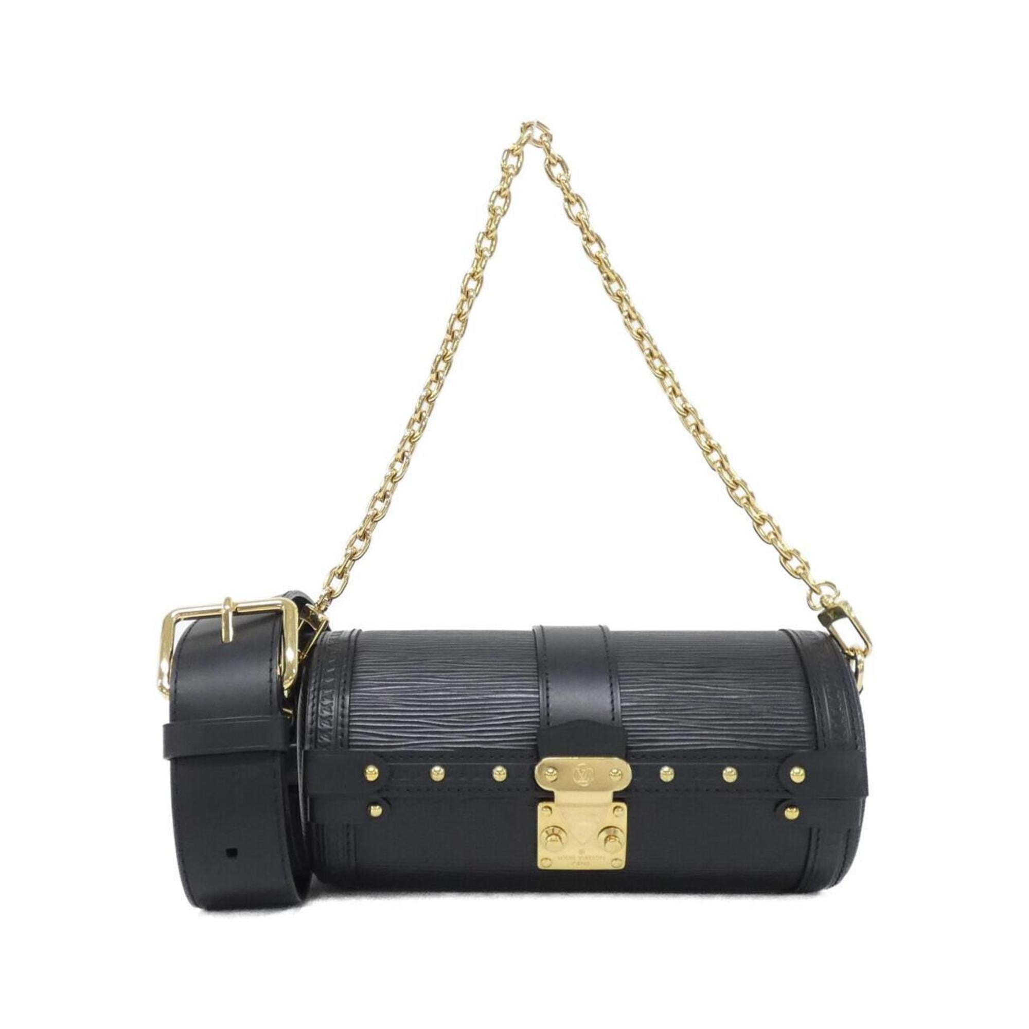 Louis Vuitton Black Leather Shoulder Bag (Pre-Owned)