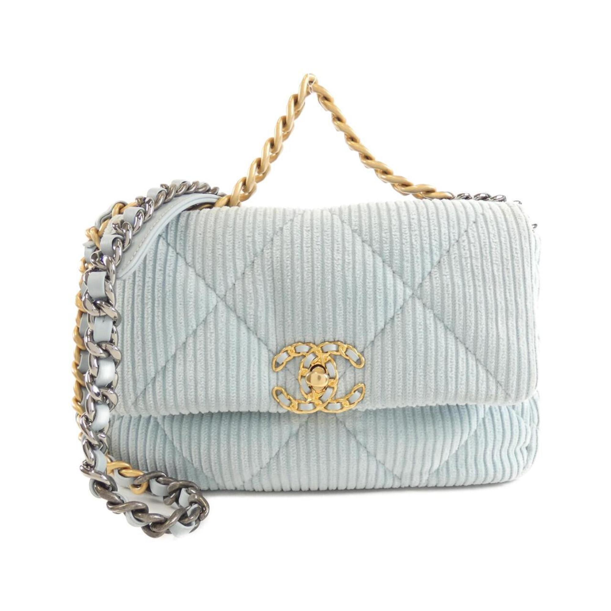 Chanel Light Blue Cord Shoulder Bag (Pre-Owned)
