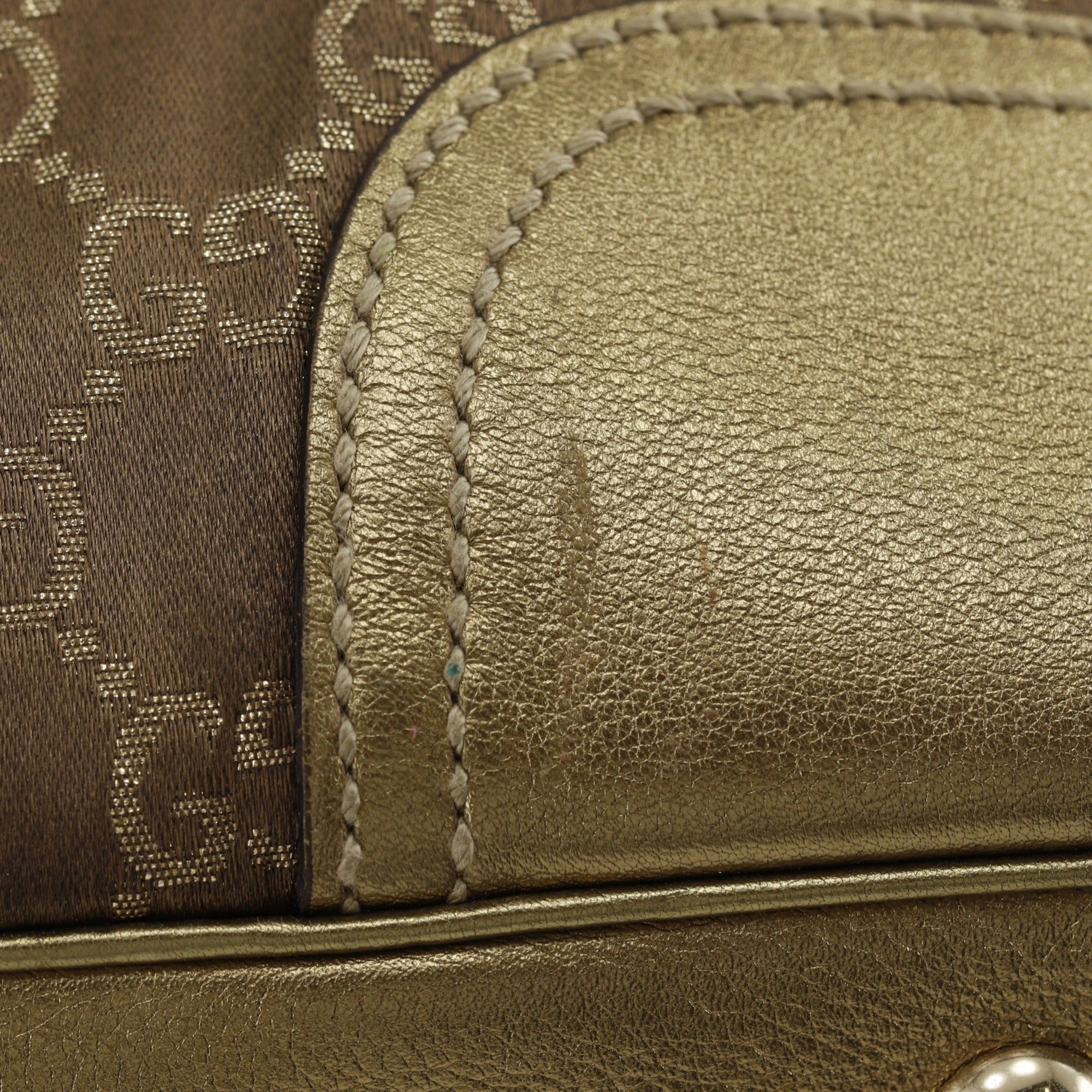 Gucci Gold Gg Canvas Tote Bag (Pre-Owned)
