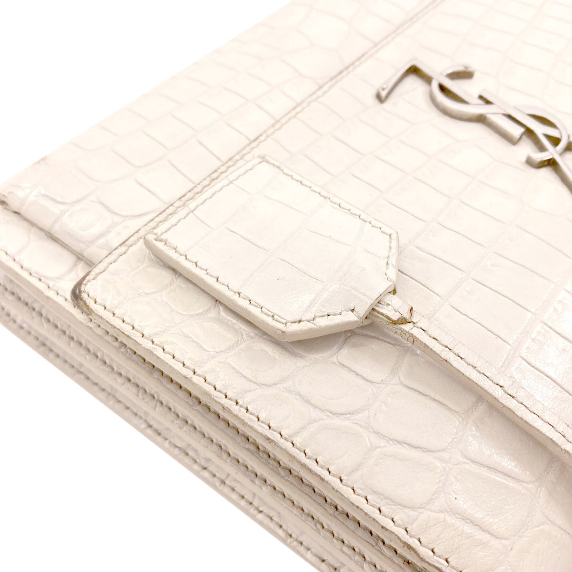 Saint Laurent White Leather Shoulder Bag (Pre-Owned)