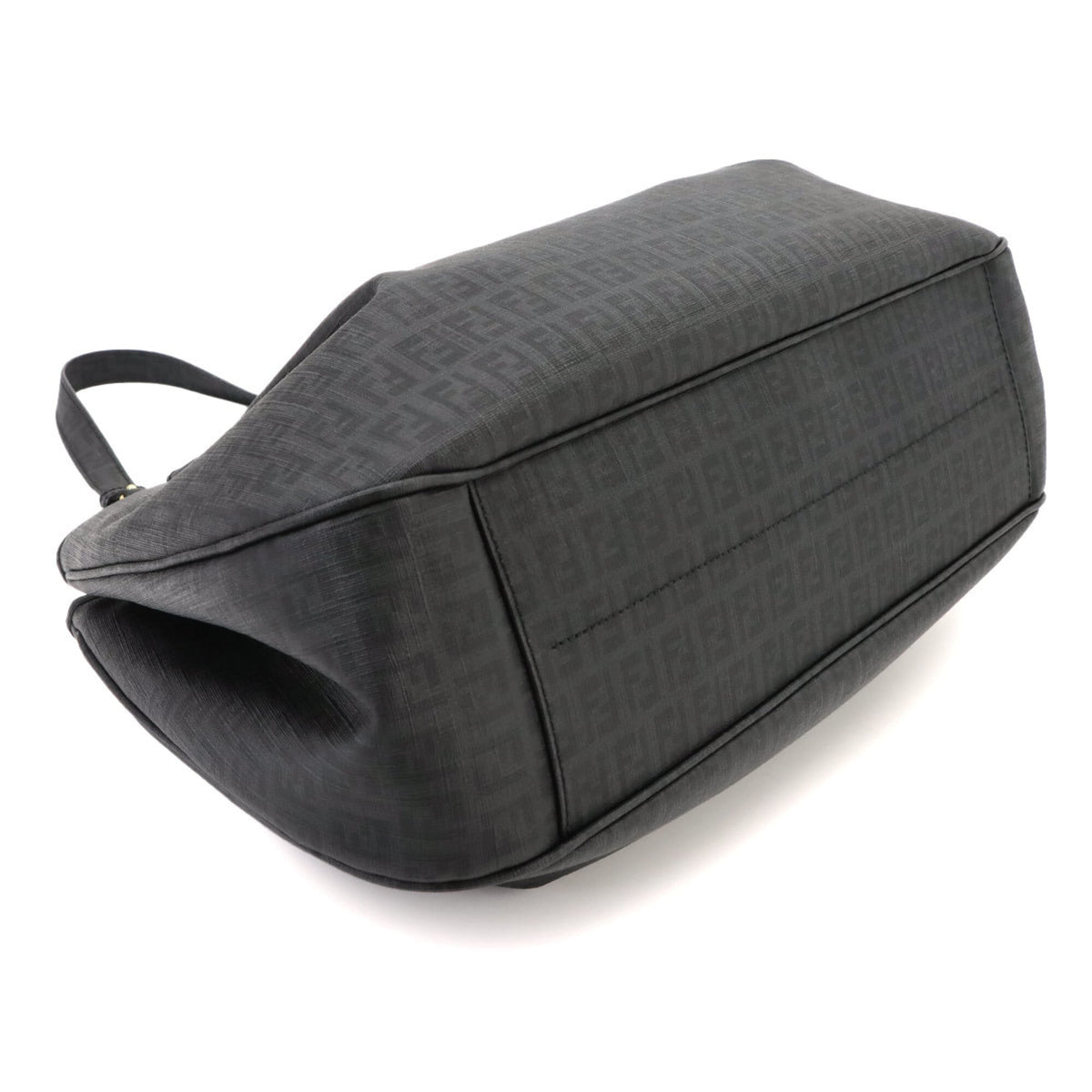 Fendi Zucchino Gray Zucchino Handbag Shoulder Bag (Pre-Owned)