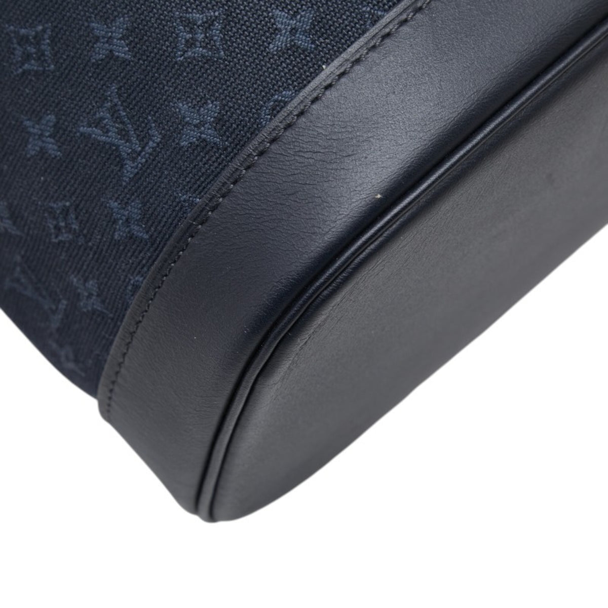 Louis Vuitton Navy Canvas Leather Backpack (Pre-Owned)