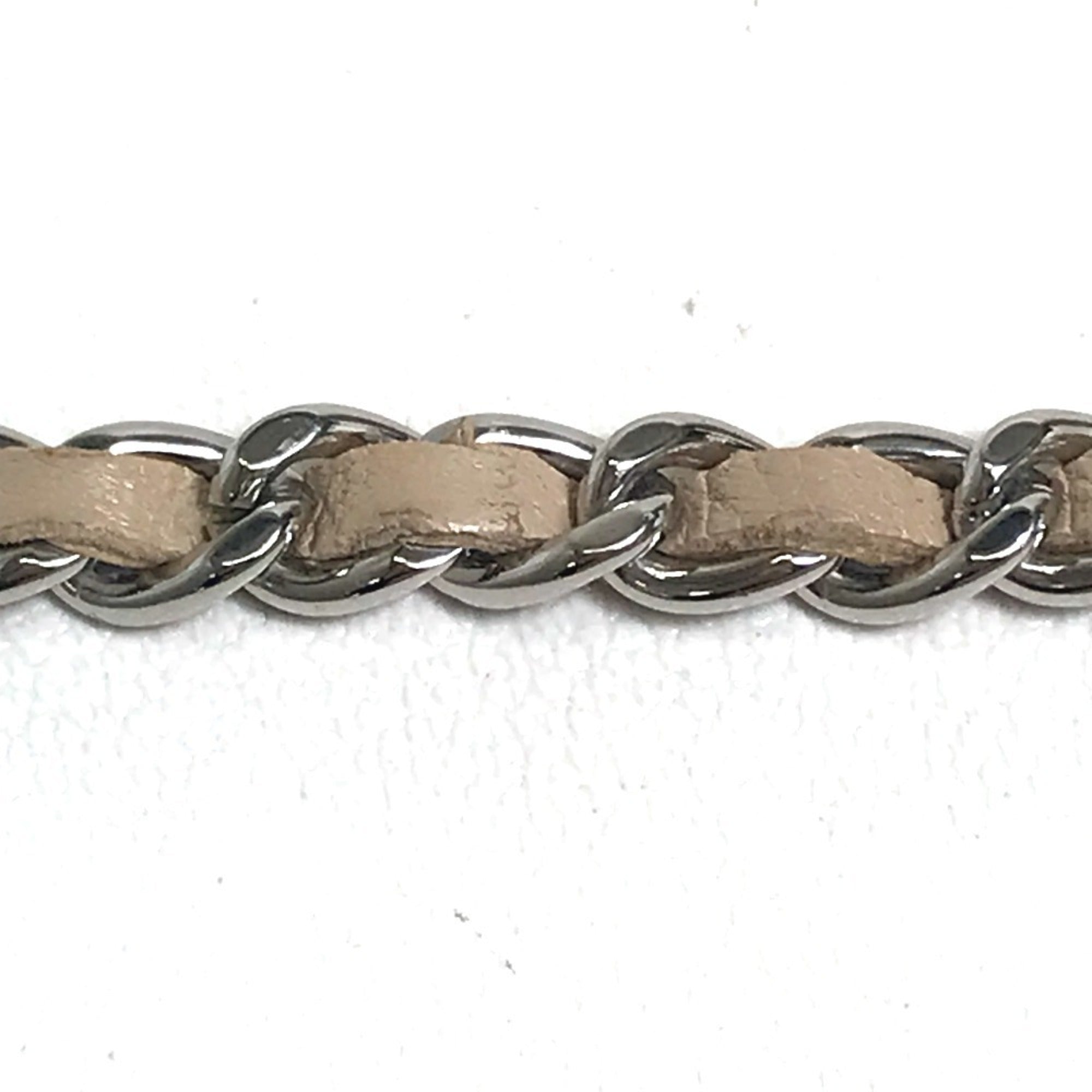 Chanel Beige Leather Chain/Shoulder Wallet (Pre-Owned)