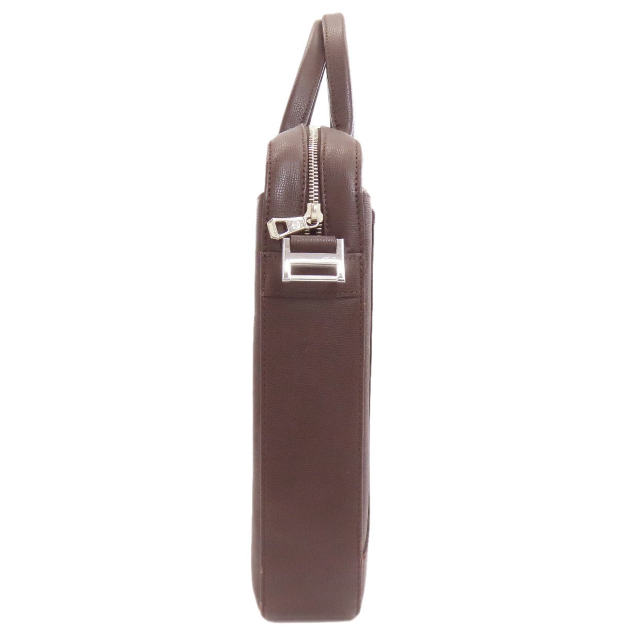 Longchamp Brown Leather Briefcase (Pre-Owned)