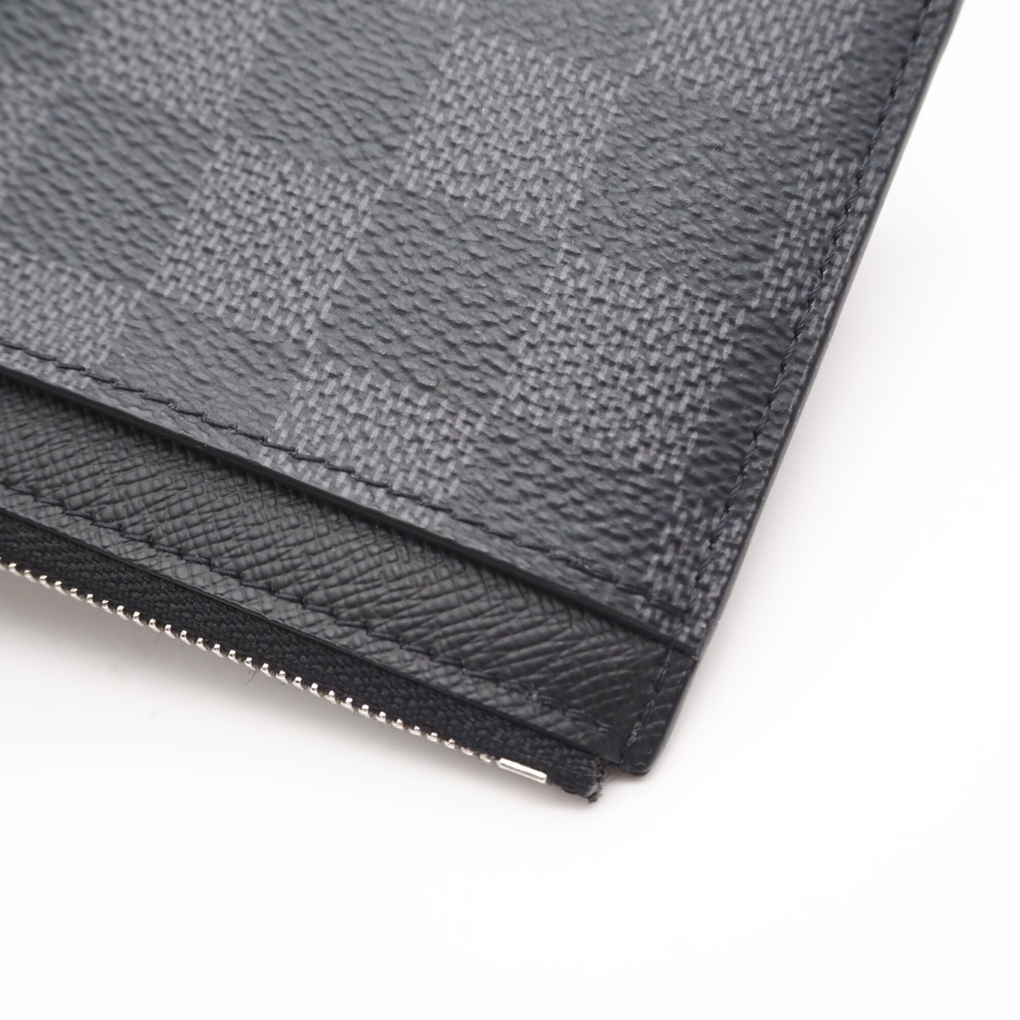 Louis Vuitton Damier Graphite Black Gray Coated Canvas Leather Coin Purse/Coin Case (Pre-Owned)