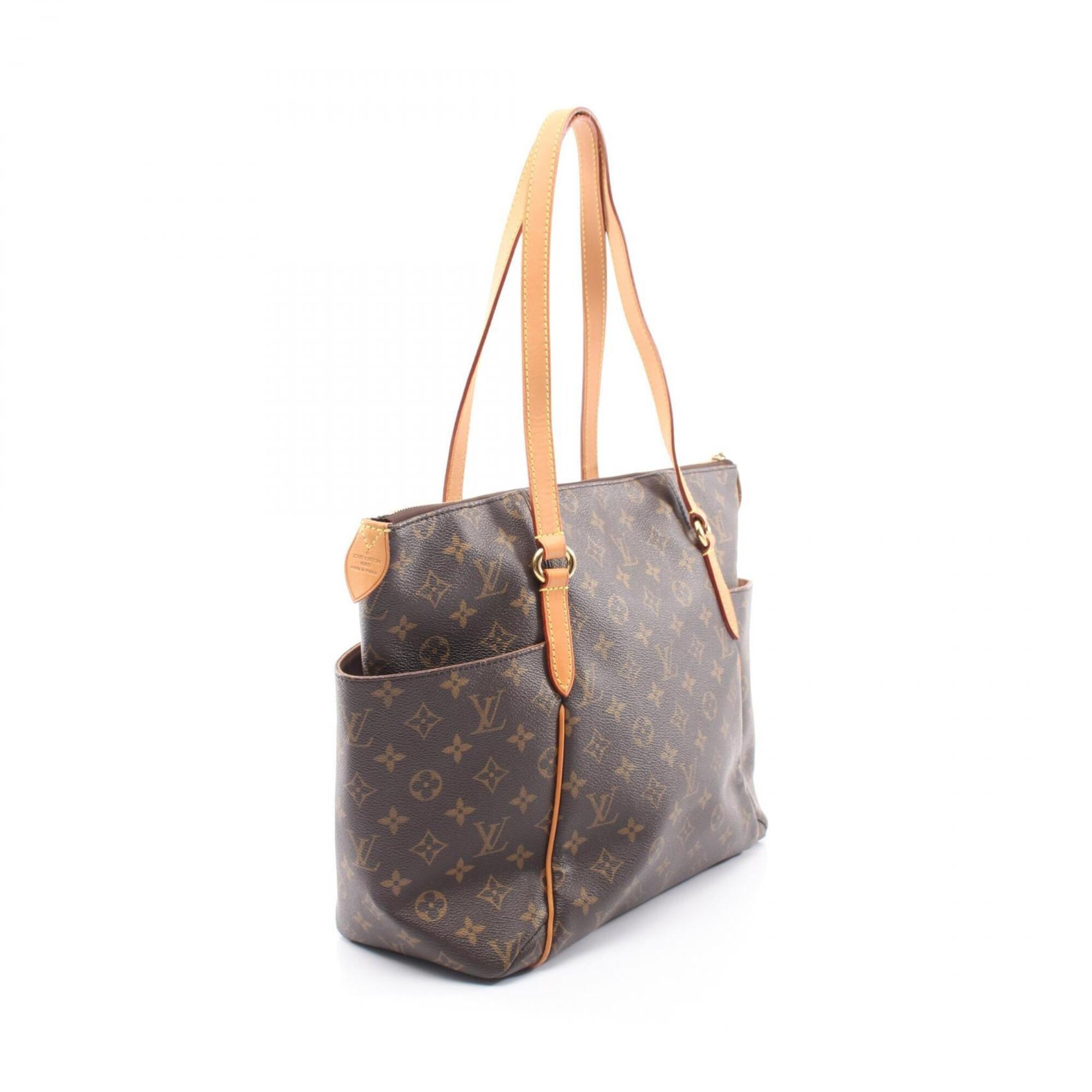 Louis Vuitton Brown Monogram Leather Handbag Tote Bag (Pre-Owned)