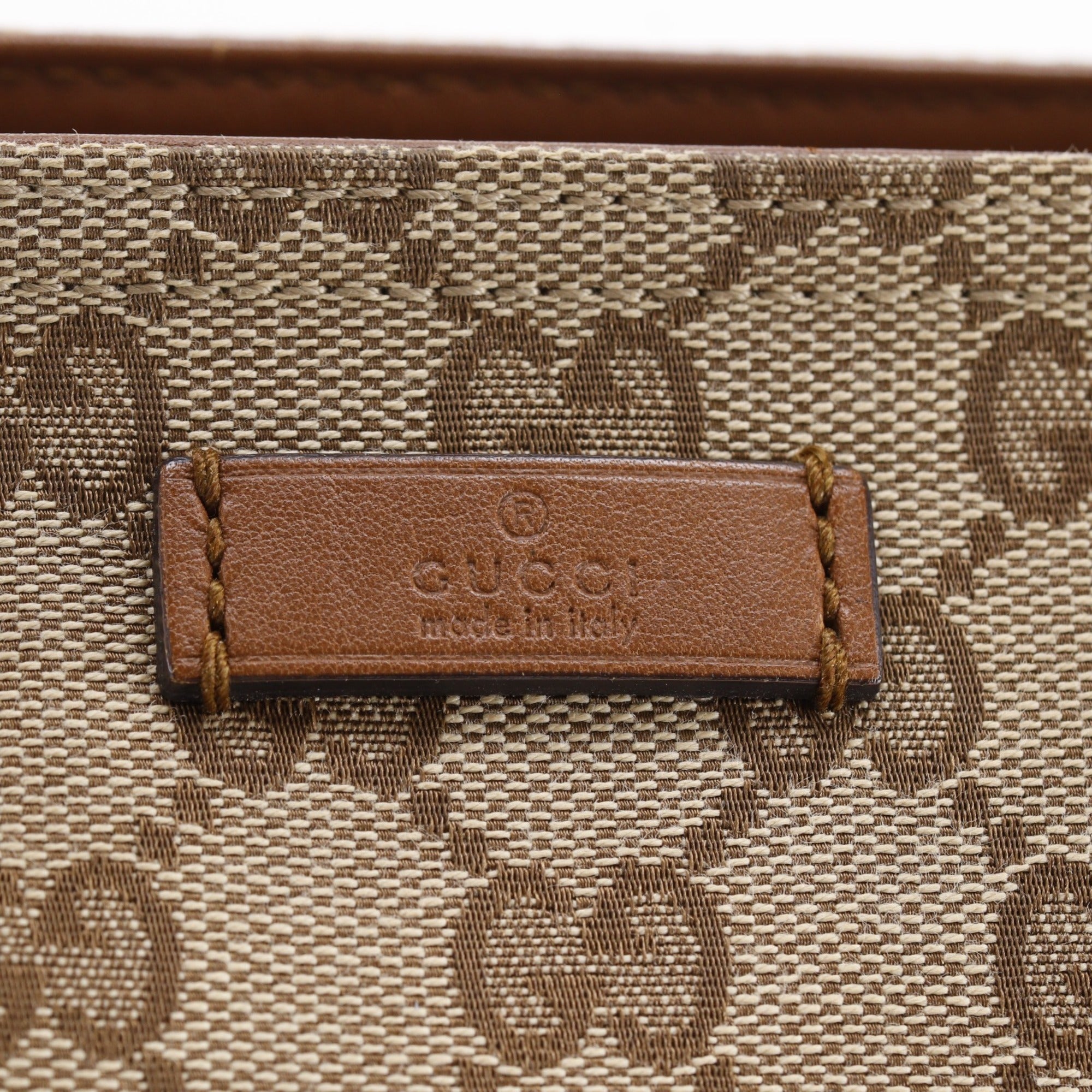Gucci Sherry Line Brown Gg Canvas Tote Bag (Pre-Owned)