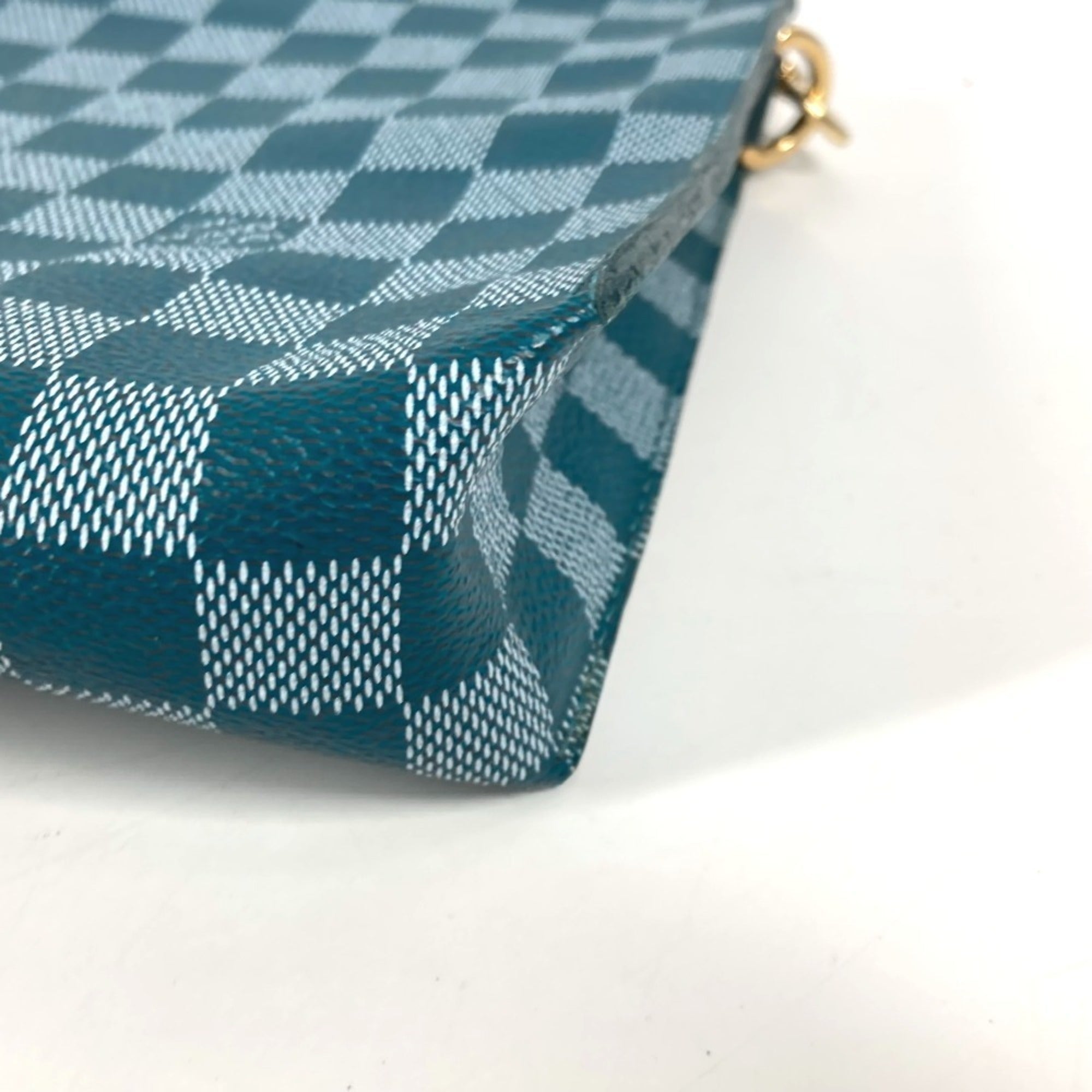 Louis Vuitton Cyan Green Pvc Leather Clutch Bag Shoulder Bag (Pre-Owned)