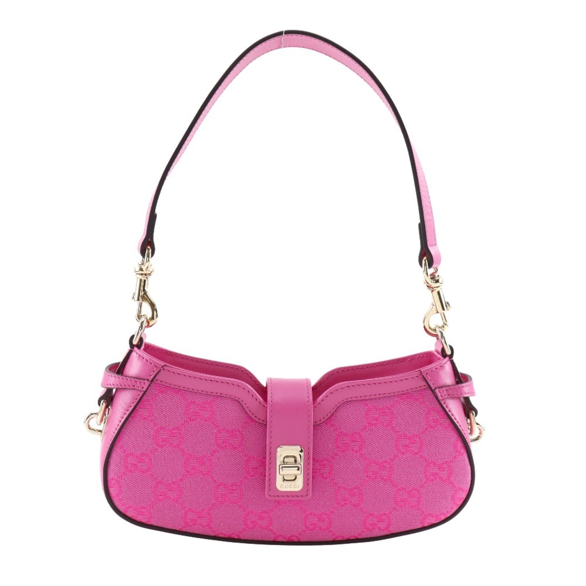 Gucci Pink Gg Canvas Shoulder Bag (Pre-Owned)