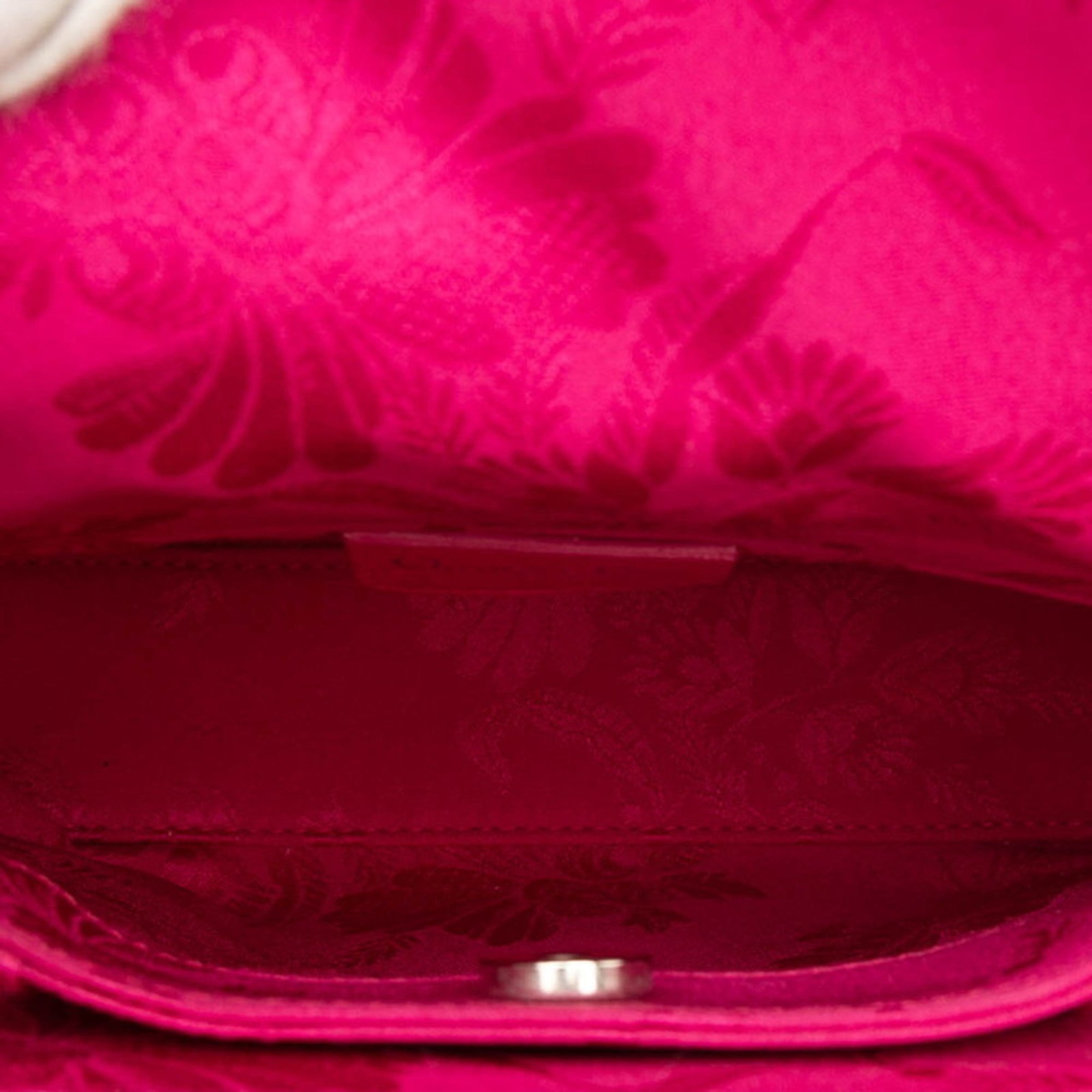 Christian Dior Orange Pink Tweed Handbag (Pre-Owned)