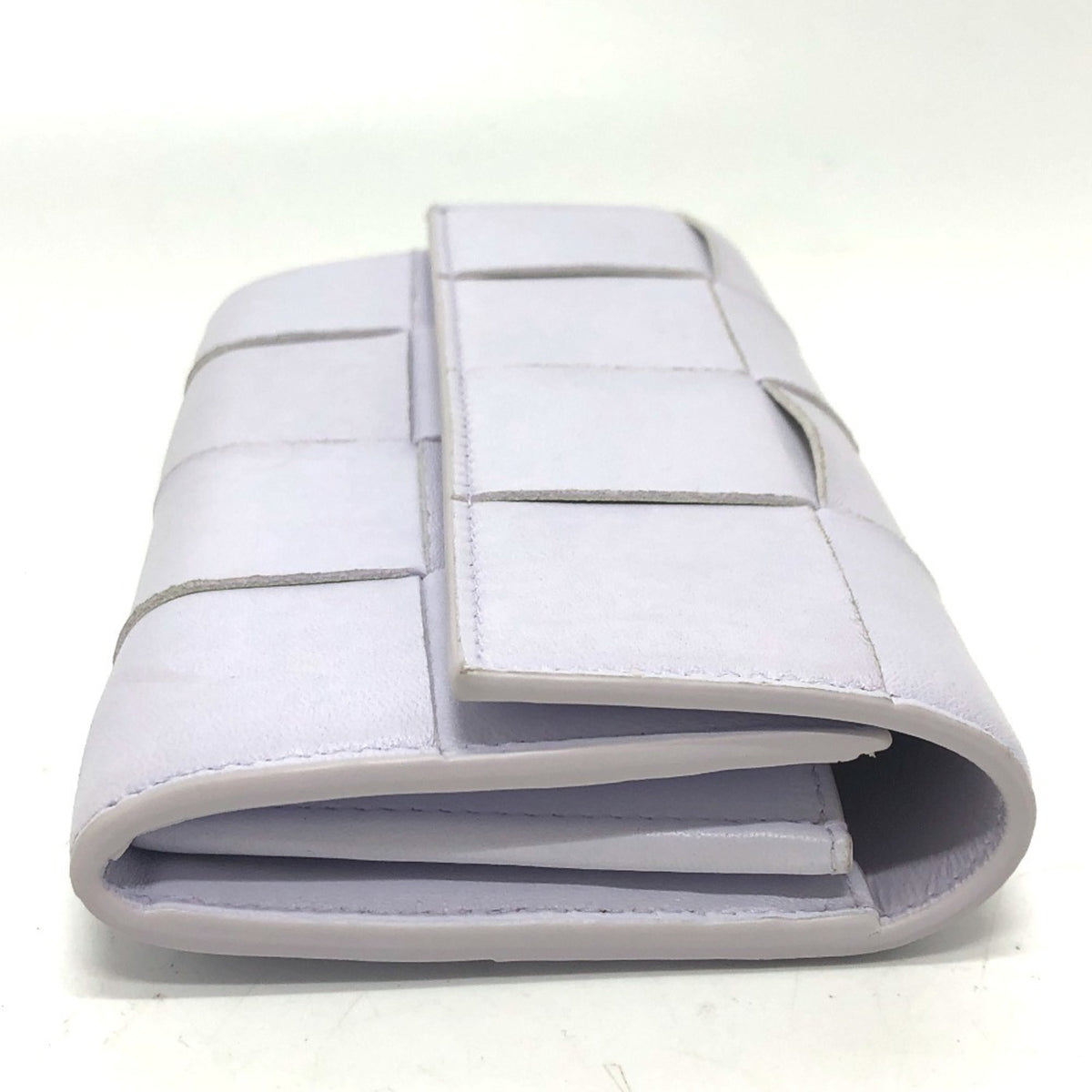 Bottega Veneta Purple Leather Long Wallet (Bi-Fold) (Pre-Owned)