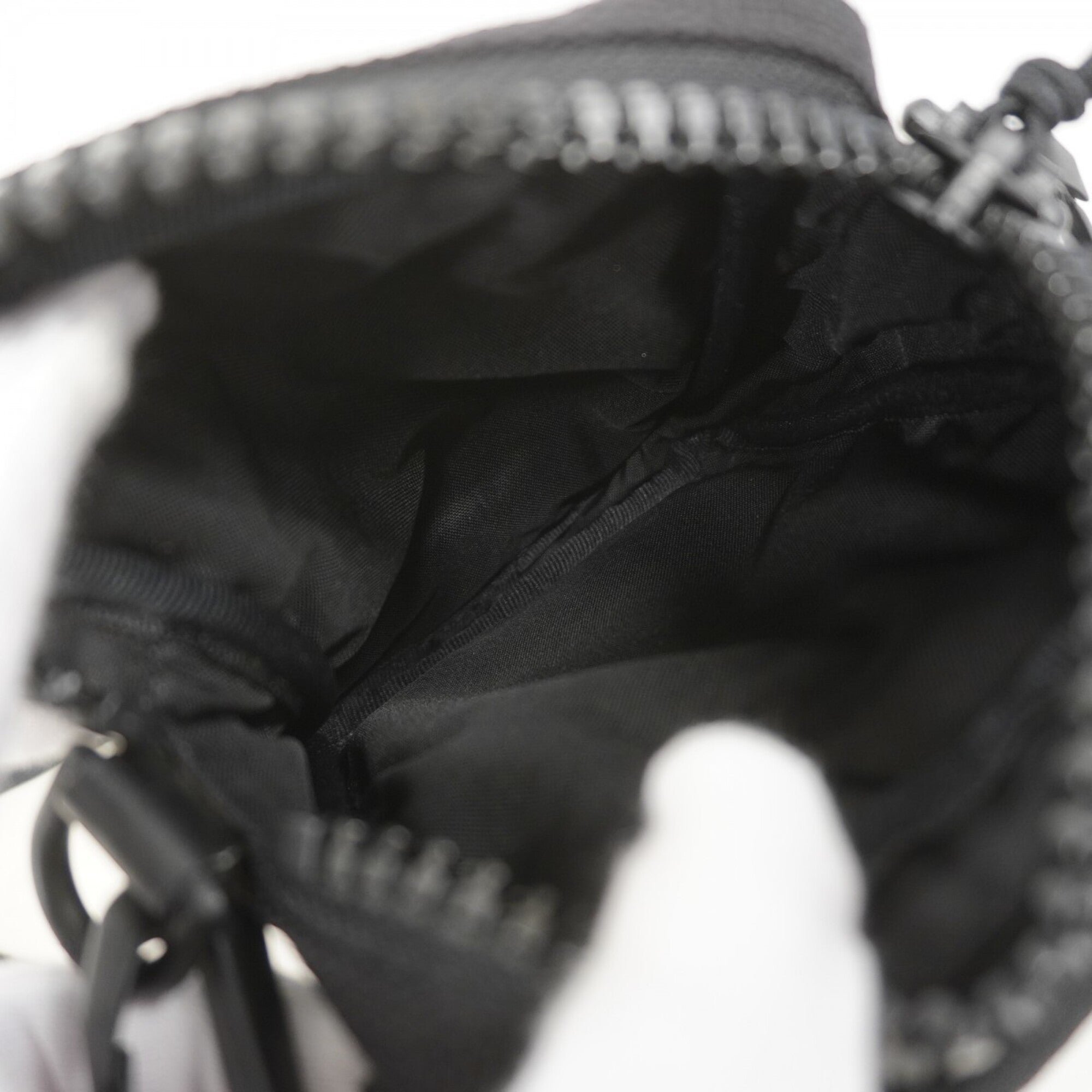 Chanel Black Ivory Nylon Shoulder Bag (Pre-Owned)