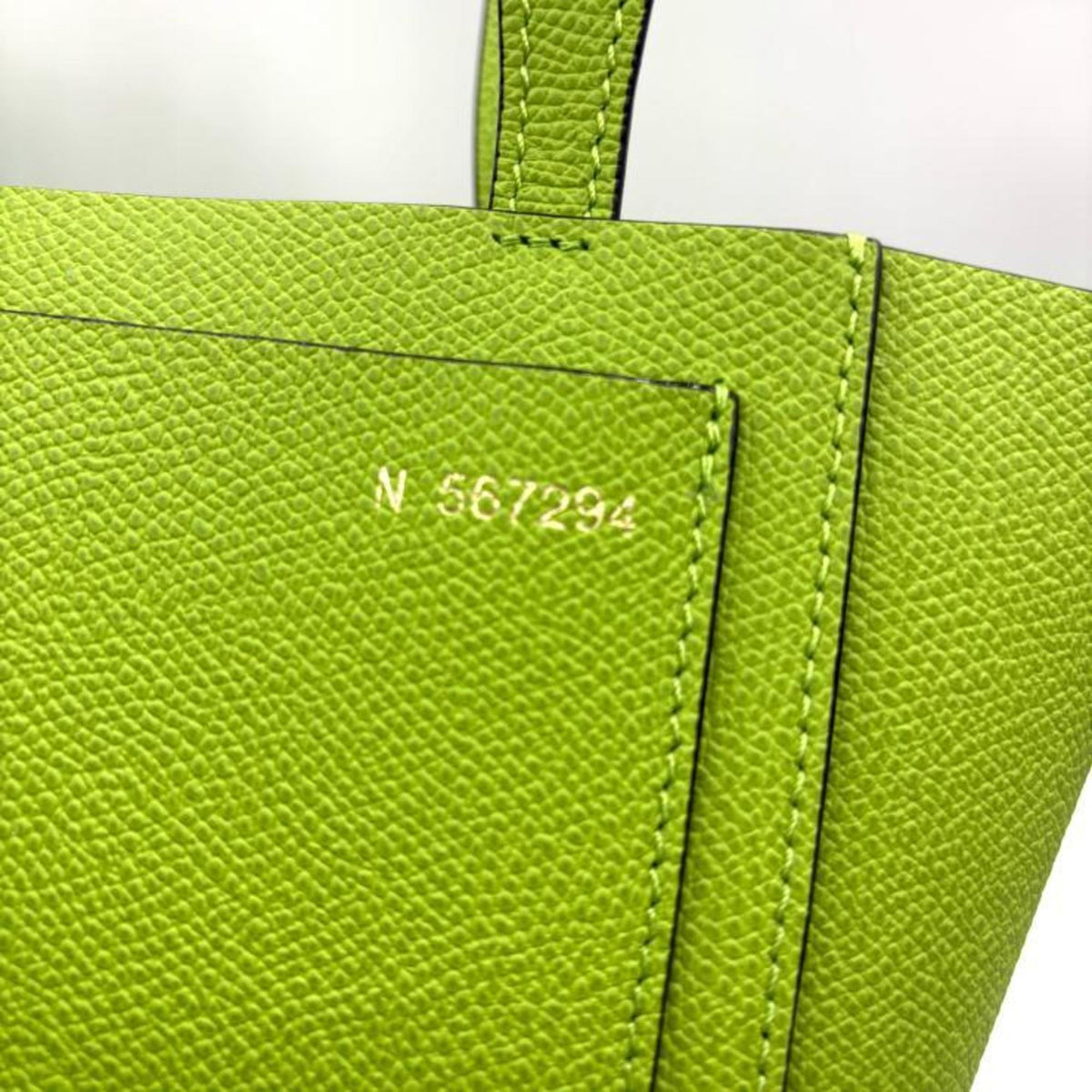 Valextra Green Leather Handbag Pouch (Pre-Owned)