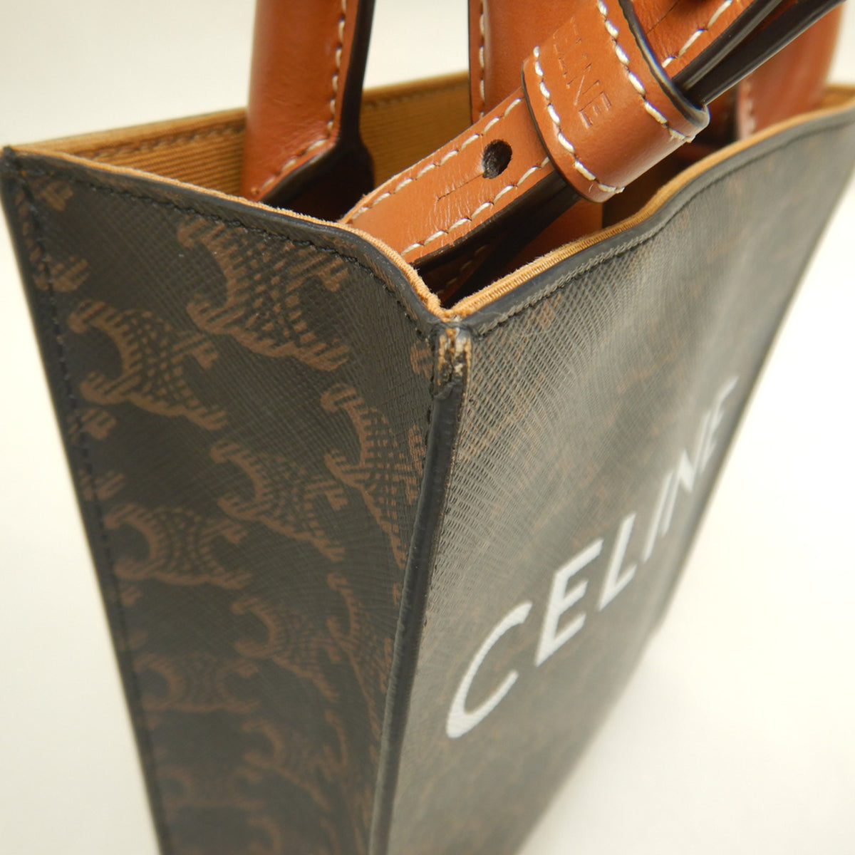 Celine Gold Coated Canvas Handbag (Pre-Owned)