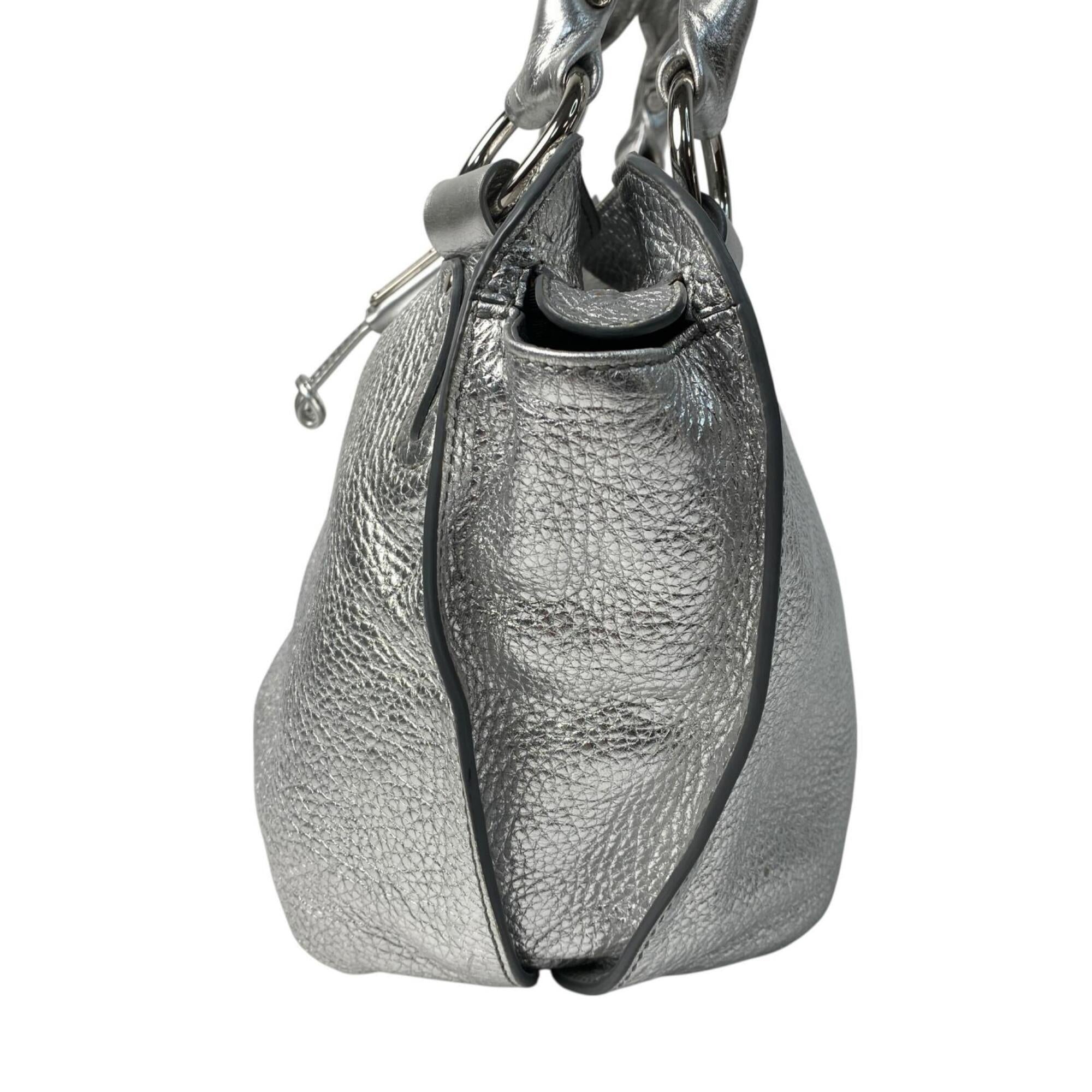 Celine Silver Leather Tote Bag (Pre-Owned)