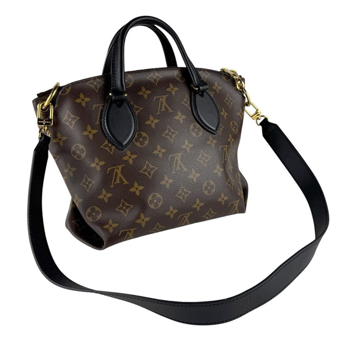 Louis Vuitton Black Brown Monogram Monogram Leather Handbag Shoulder Bag (Pre-Owned)
