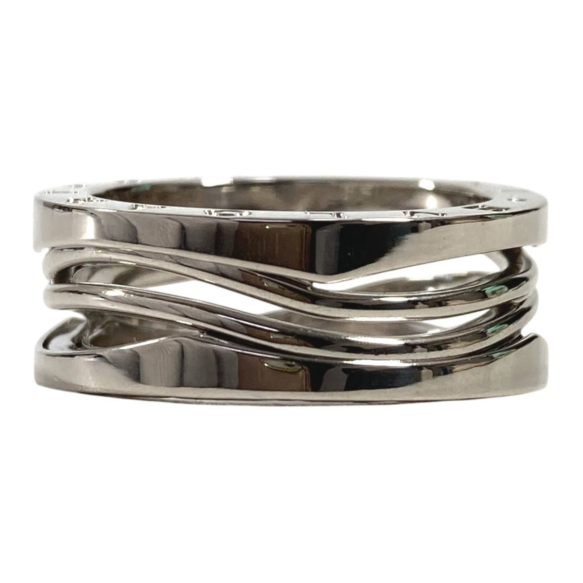 Bvlgari Silver White Gold (18K) Band Ring (Pre-Owned)