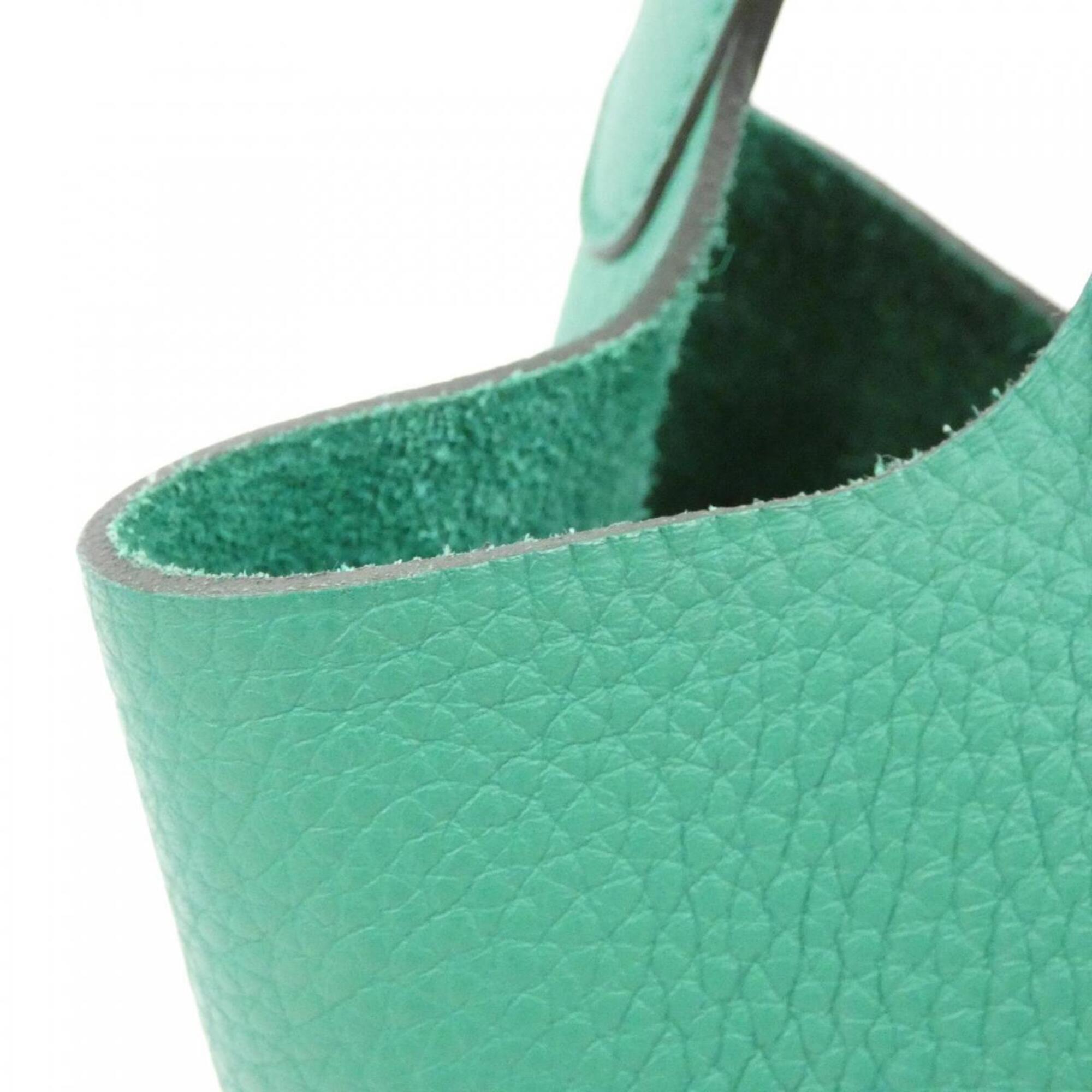 Hermes Vert Taurillon Clemence Leather Handbag (Pre-Owned)