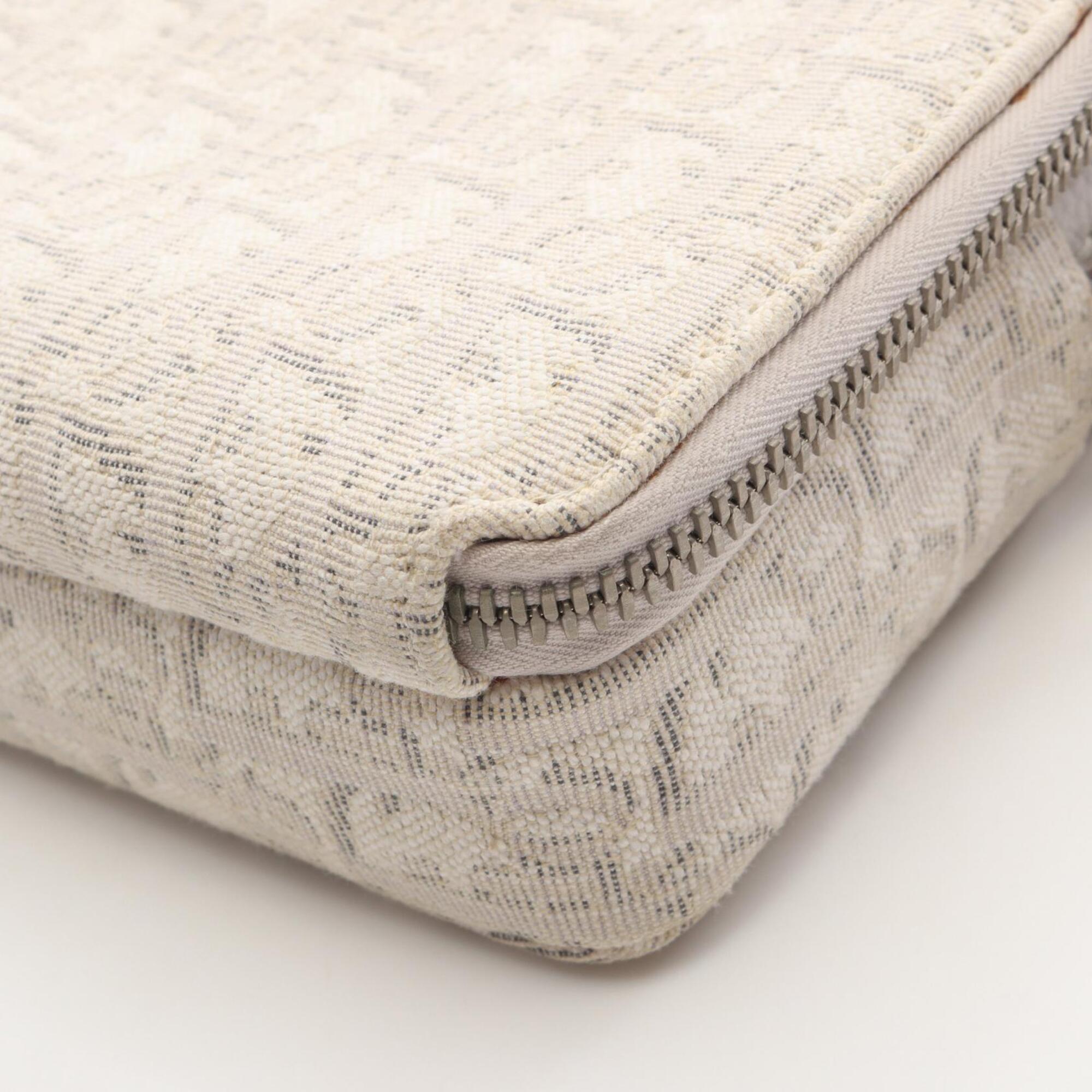 Christian Dior Ivory Canvas Handbag Shoulder Bag (Pre-Owned)