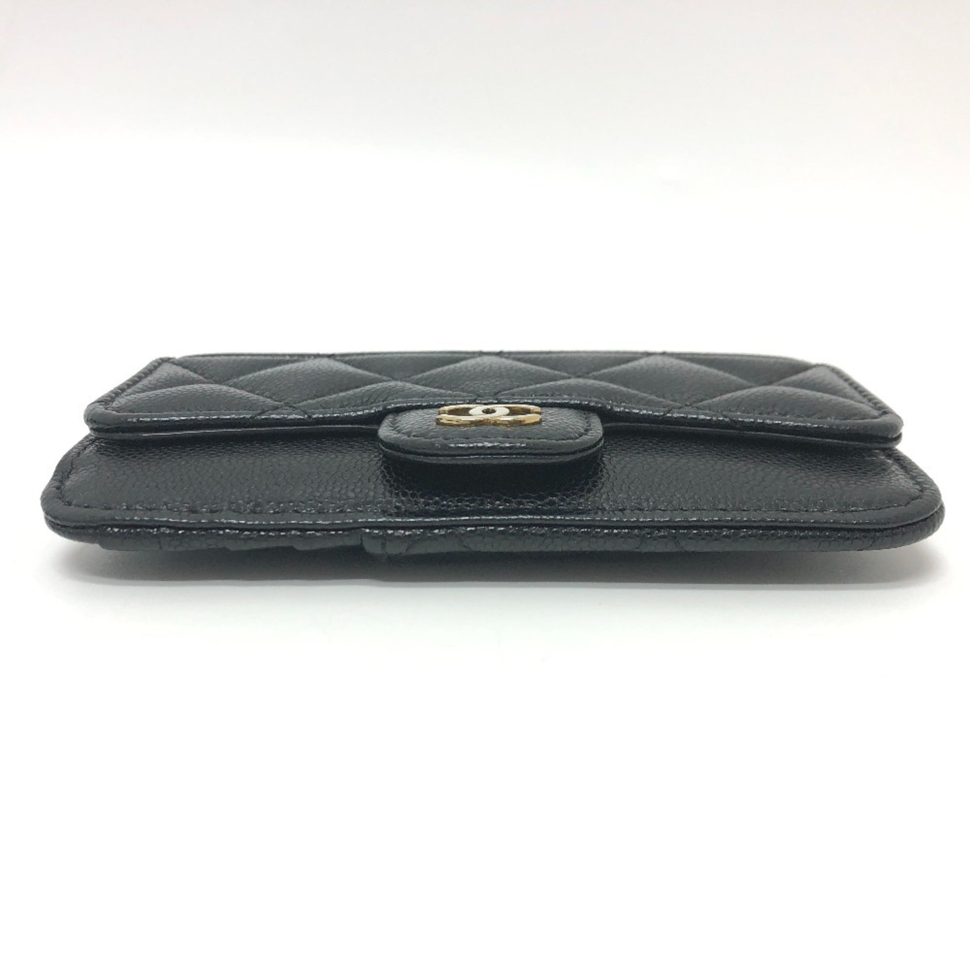 Chanel Black Grained Calfskin Coin Purse/Coin Case (Pre-Owned)