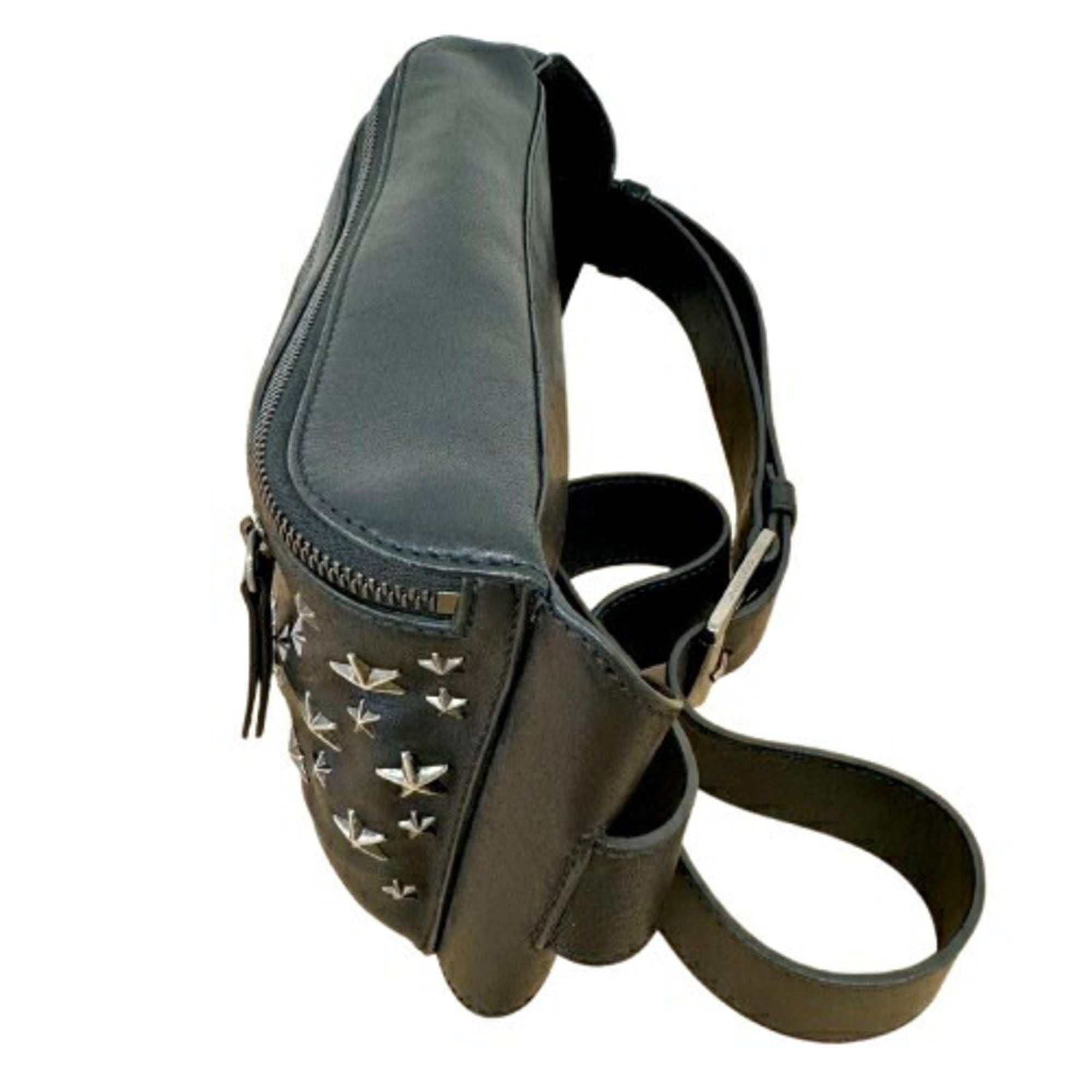 Jimmy Choo Black Leather Fanny Pack Sling Bag (Pre-Owned)