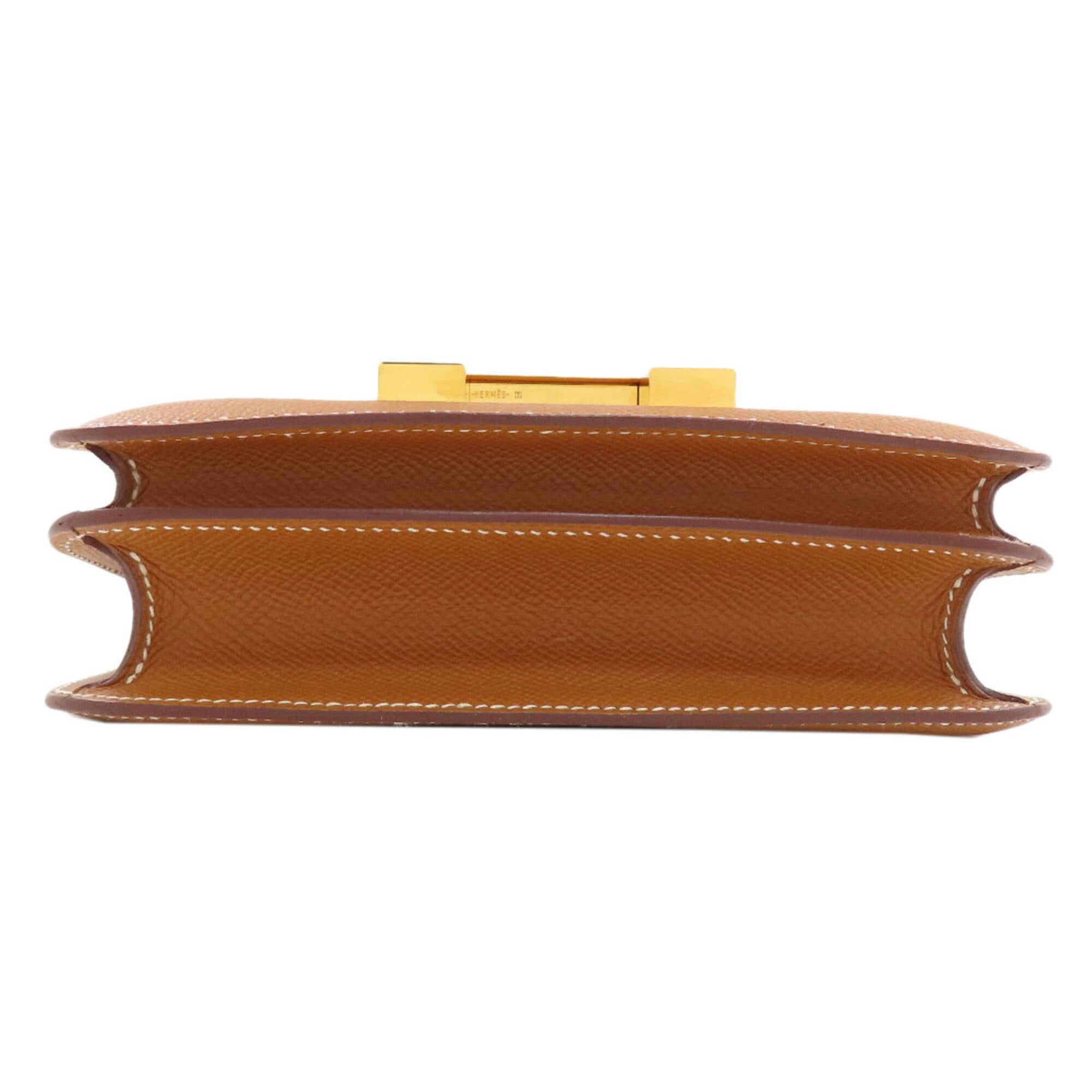 Hermes Gold Epsom Leather Shoulder Bag (Pre-Owned)