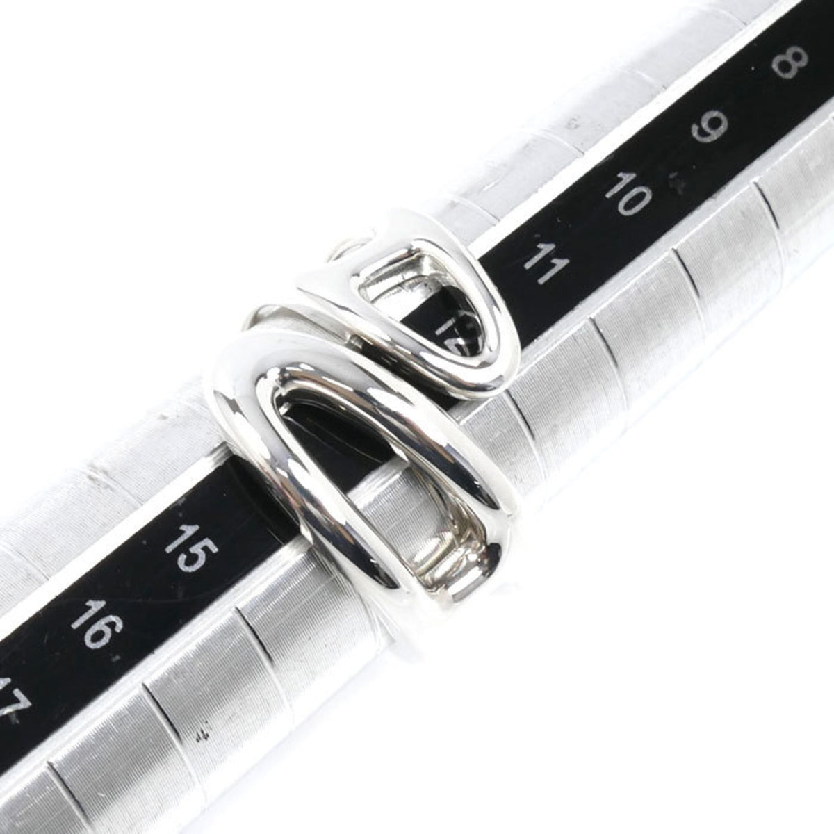 Hermes Silver 925 Band Ring (Pre-Owned)