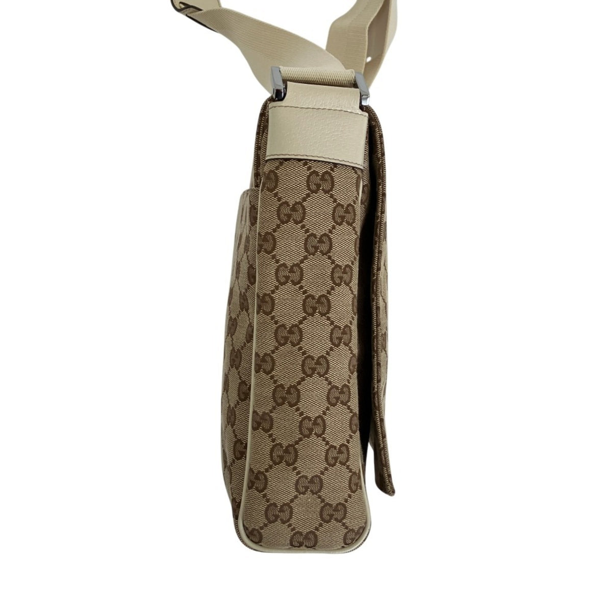 Gucci Gg Canvas Beige Gg Canvas Messenger Bag Shoulder Bag (Pre-Owned)