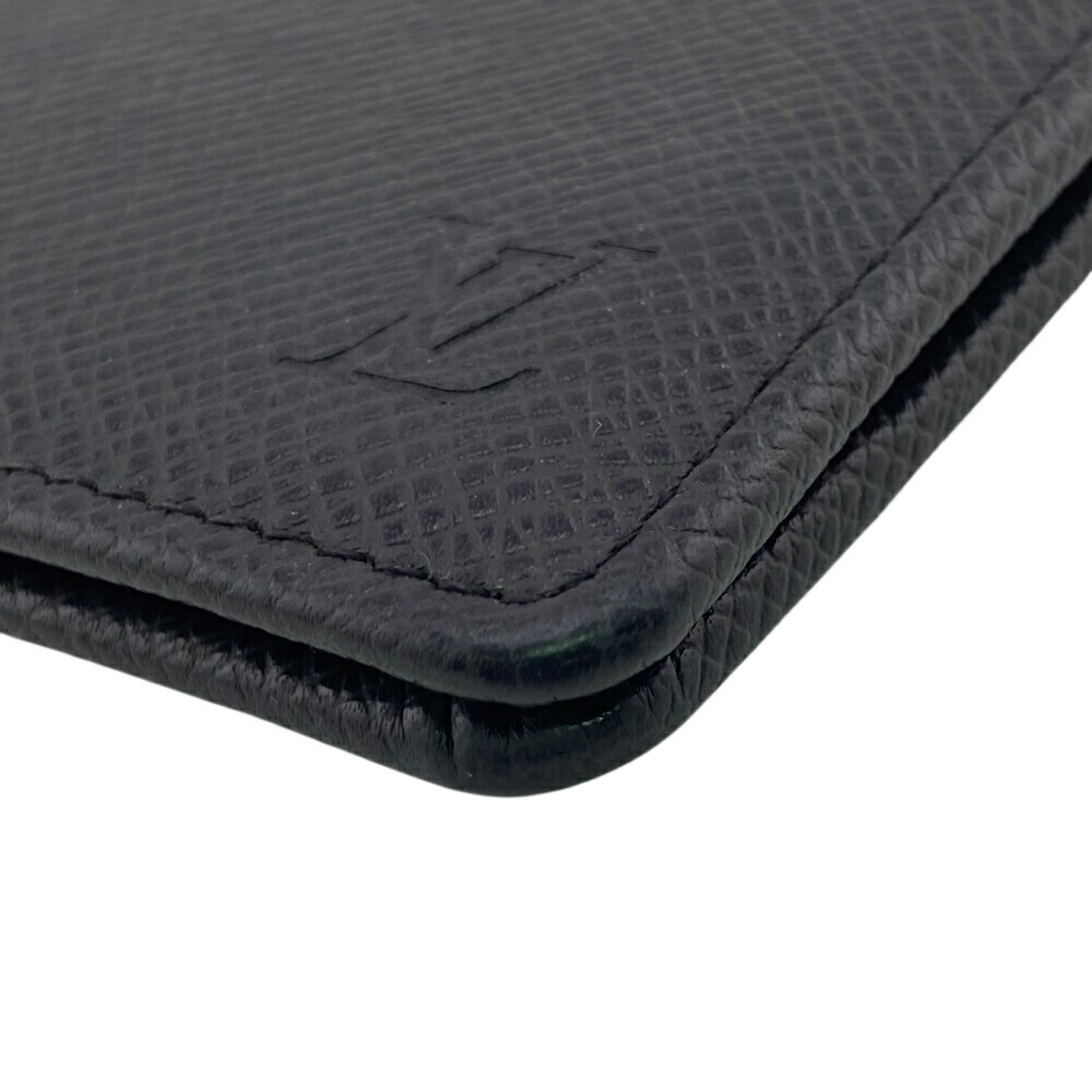 Louis Vuitton Black Leather Wallet (Bi-Fold) (Pre-Owned)