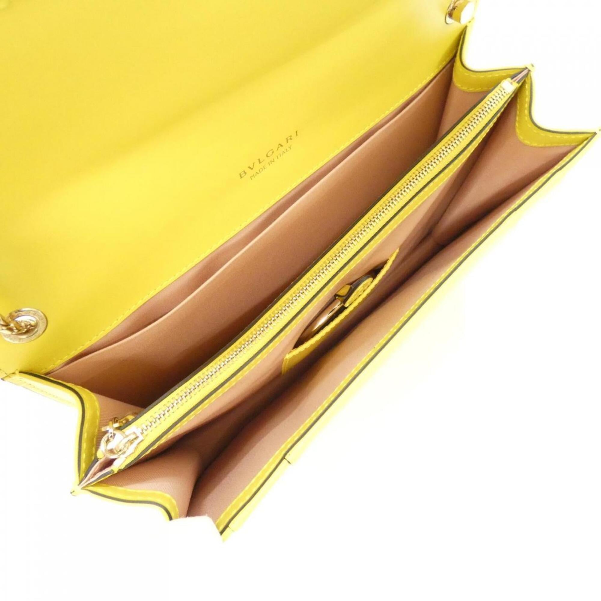 Bvlgari Yellow Leather Shoulder Bag (Pre-Owned)