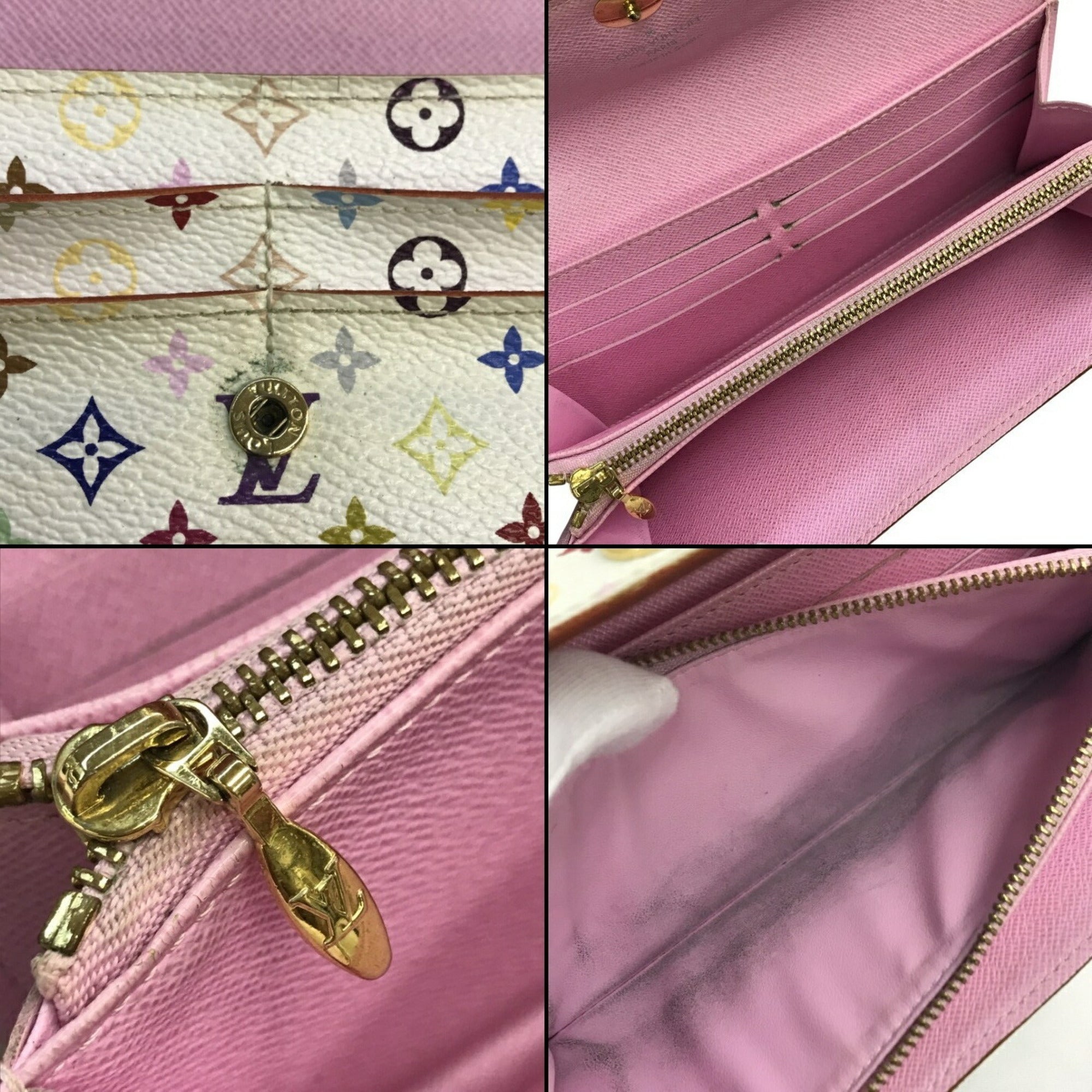 Louis Vuitton Blanc Monogram Multi-Color White Monogram Multicolore Long Wallet (Bi-Fold) (Pre-Owned)