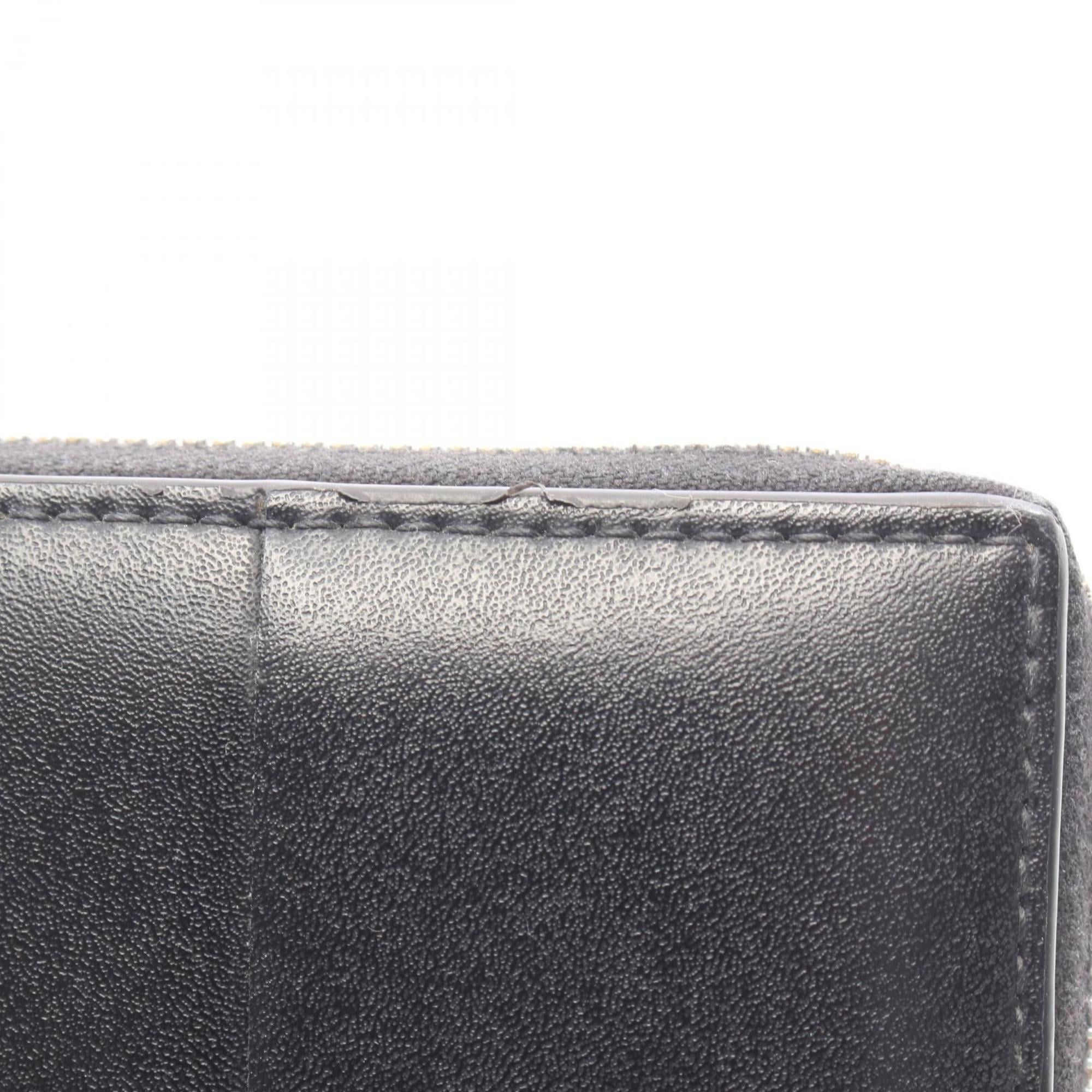 Bottega Veneta Black Leather Long Wallet (Bi-Fold) (Pre-Owned)