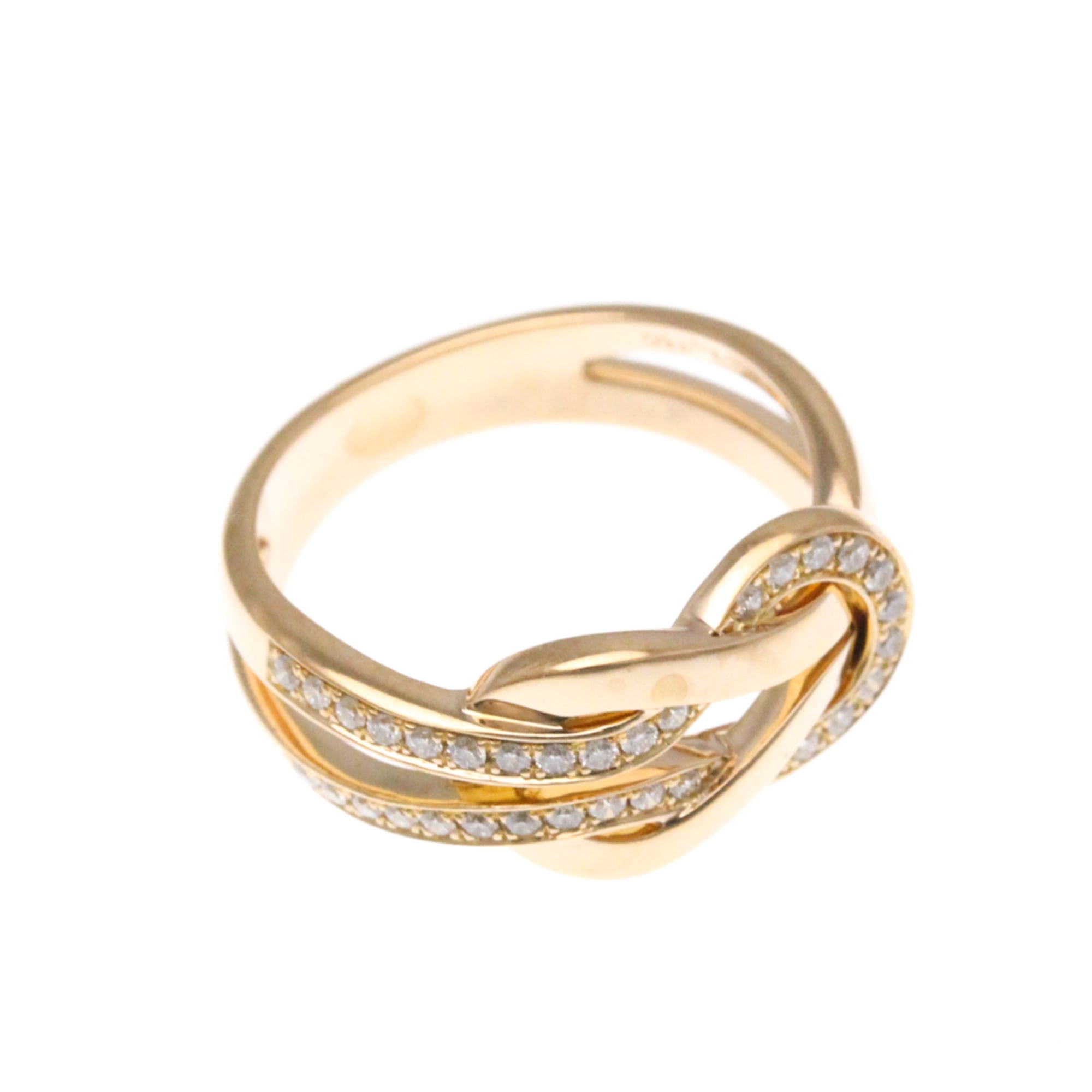 Fred Paris Force 10 Ring 18K Pink Gold And Diamonds Gold Pink_Gold Ring Jewelry (Pre-Owned)