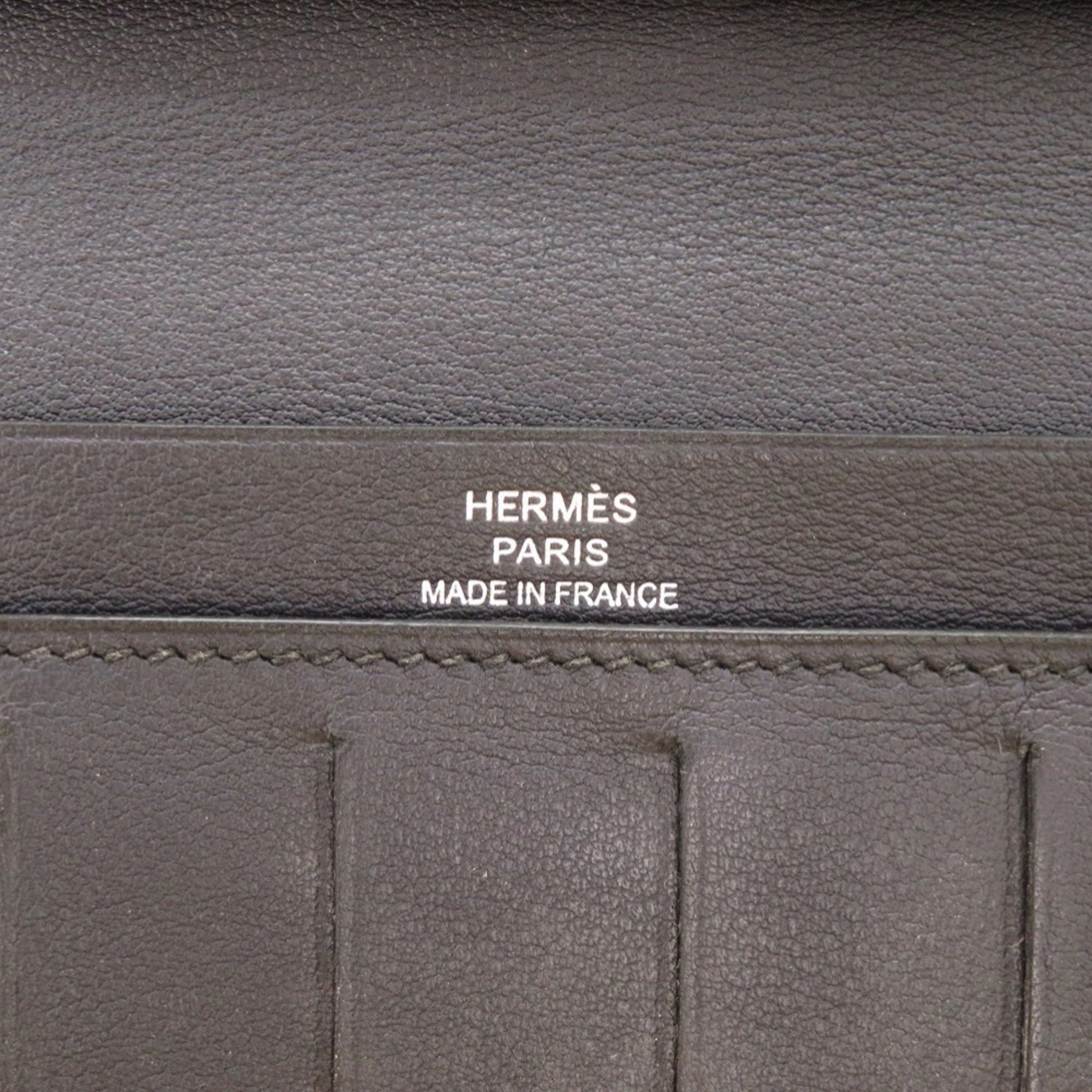 Hermes Blue Indigo Navy Swift Leather Long Wallet (Bi-Fold) (Pre-Owned)