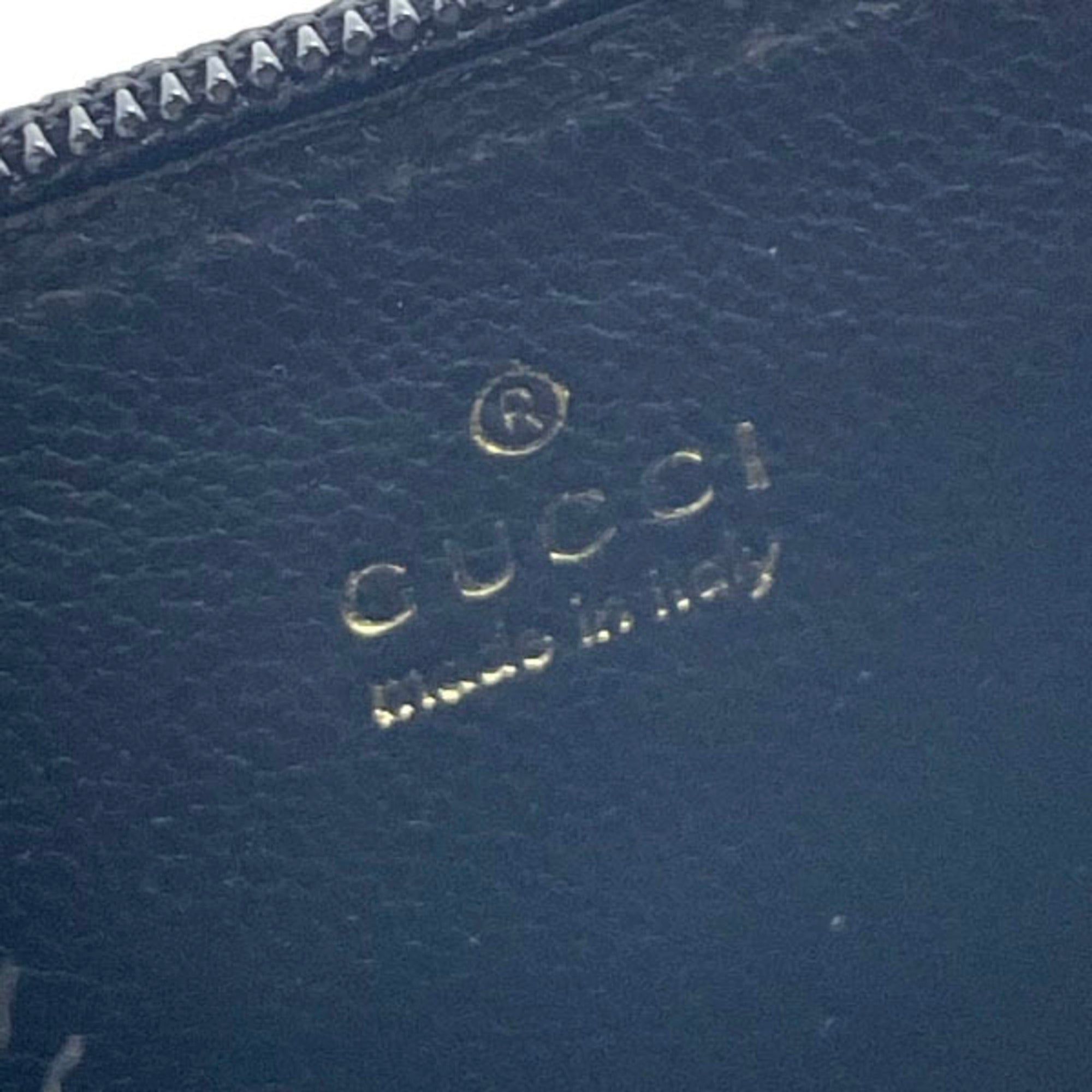 Gucci Black Leather Coin Purse/Coin Case (Pre-Owned)