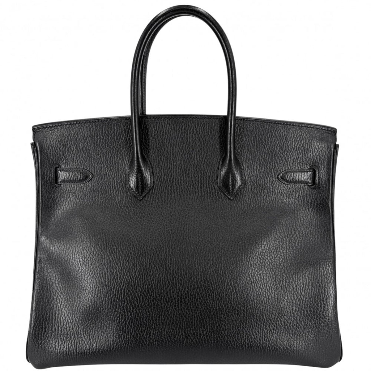 Hermes Black Leather Handbag (Pre-Owned)
