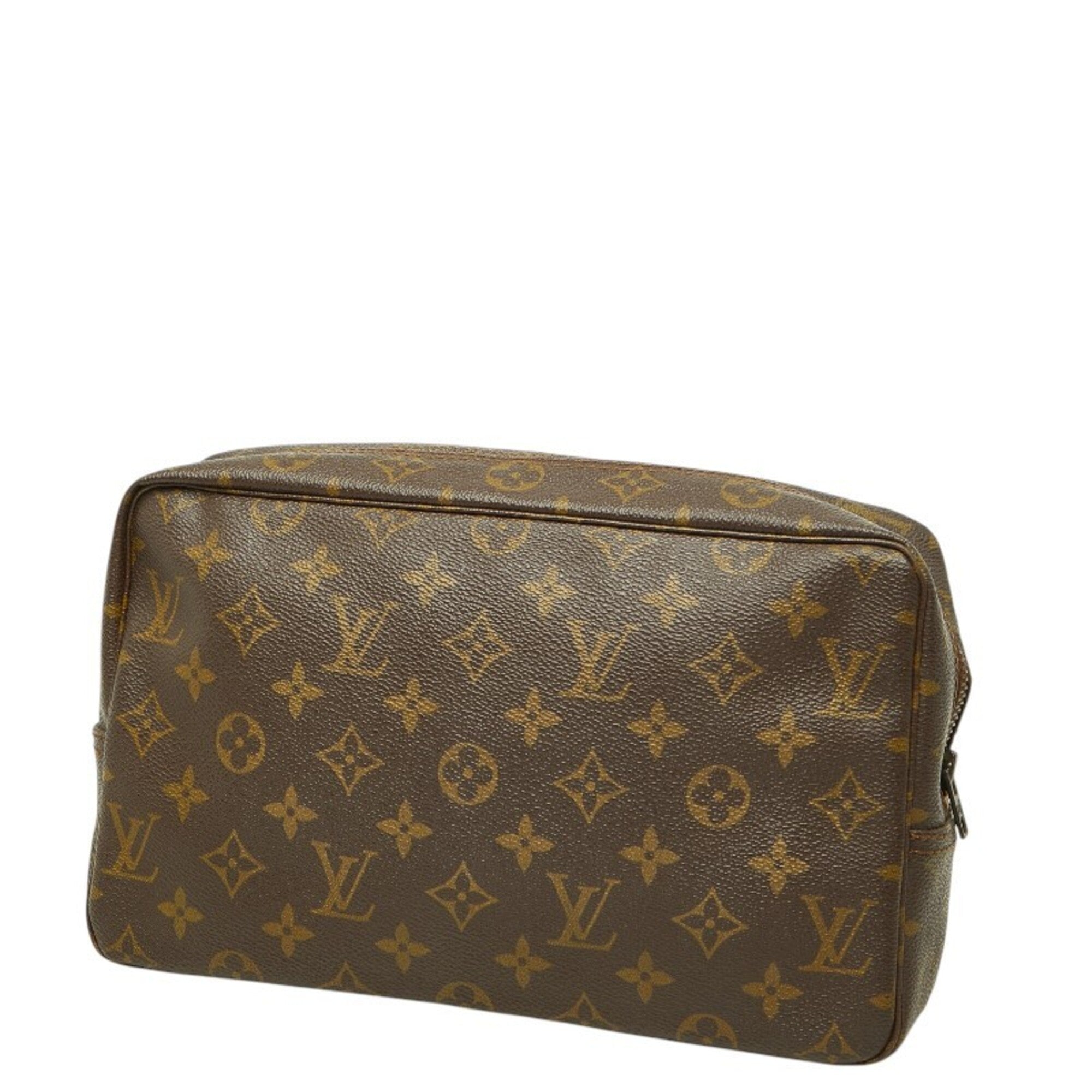 Louis Vuitton Brown Pvc Leather Clutch Bag (Pre-Owned)